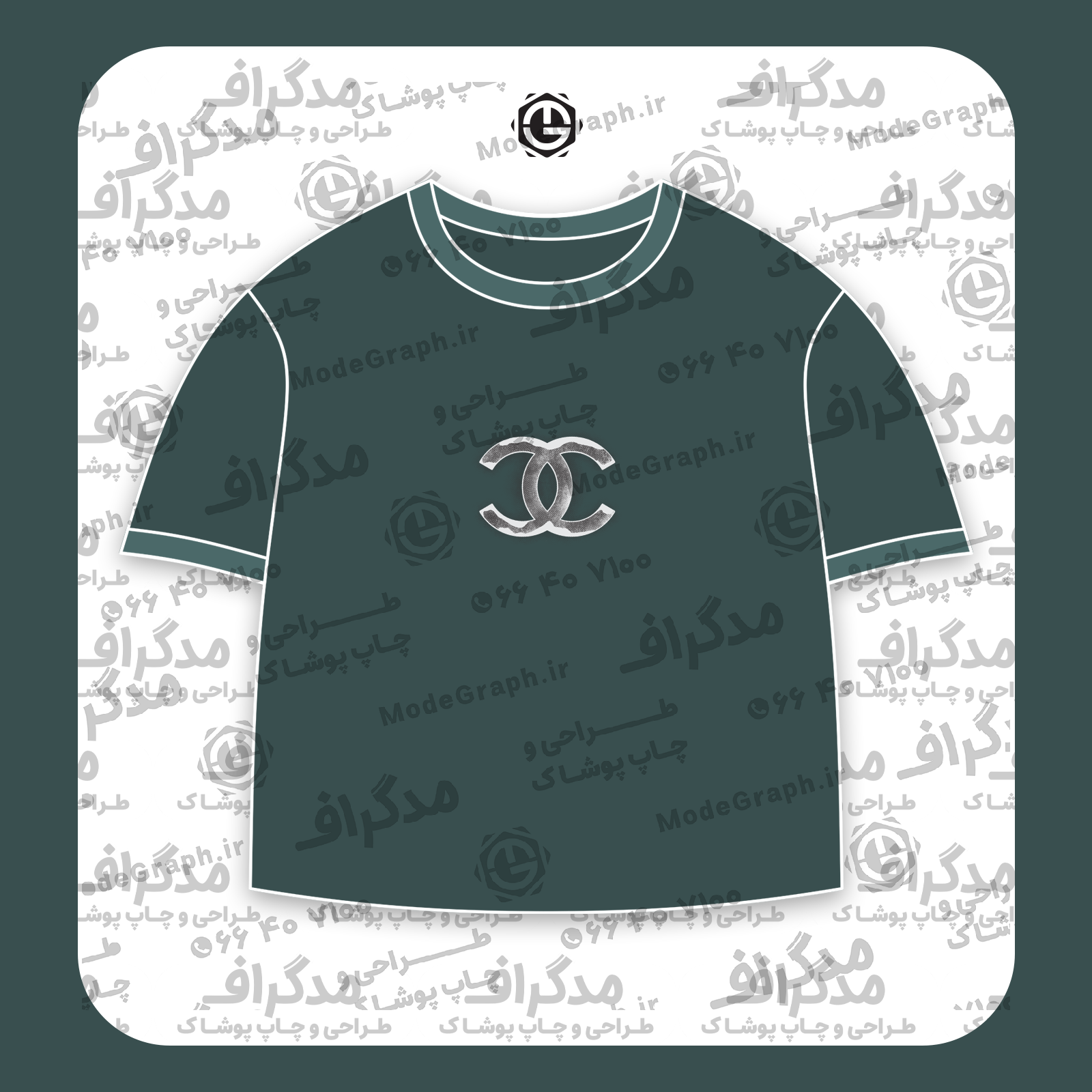 طرح سیلک Coco Chanel مناسب چاپ روی پیش تیشرت