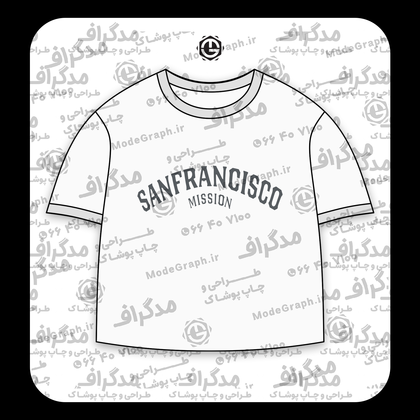 طرح سیلک San Francisco Mission مناسب چاپ روی پیش تیشرت