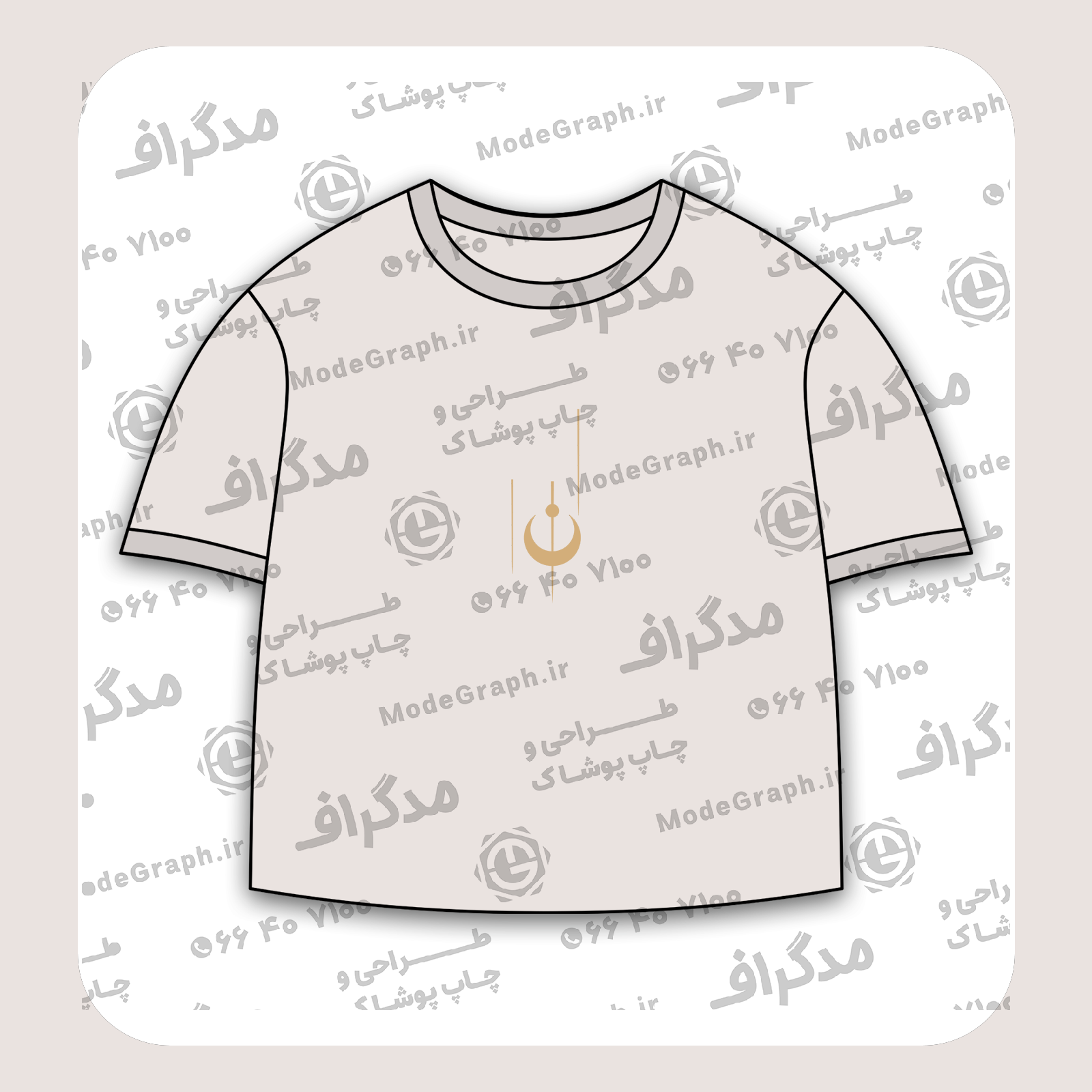 طرح سیلک هلال ماه مناسب چاپ روی پیش تی‌شرت