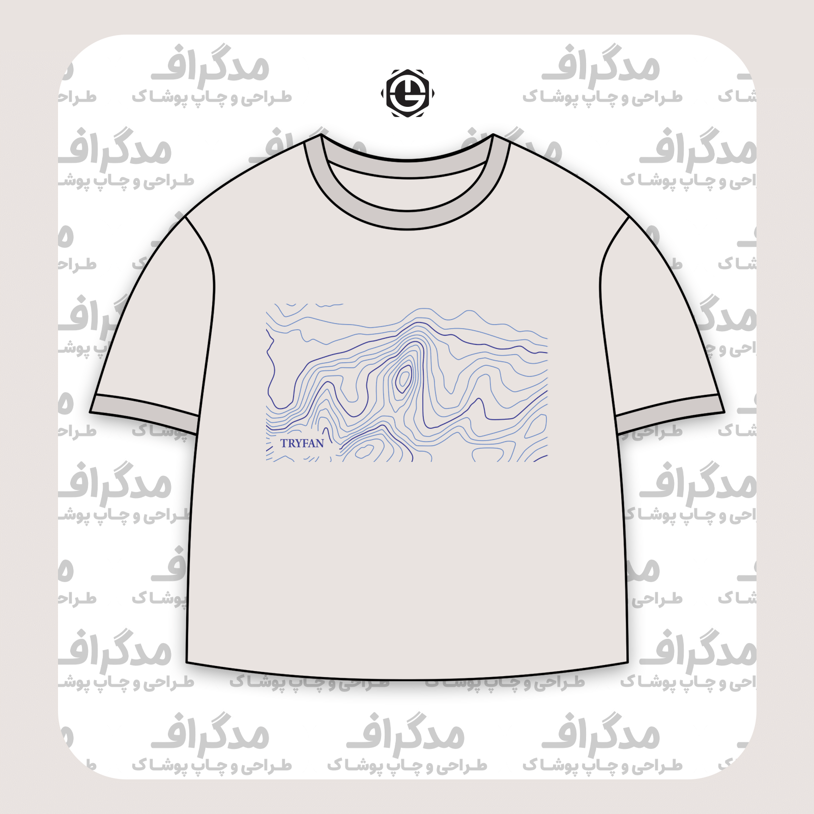 طرح سیلک کوه Tryfan مناسب چاپ روی پیش تیشرت