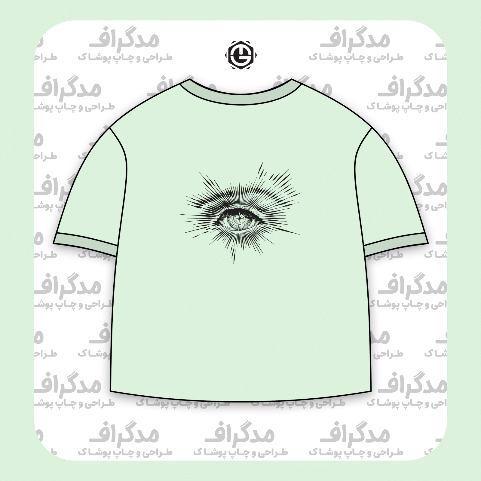 طرح سیلک چشم مناسب چاپ روی پشت تیشرت