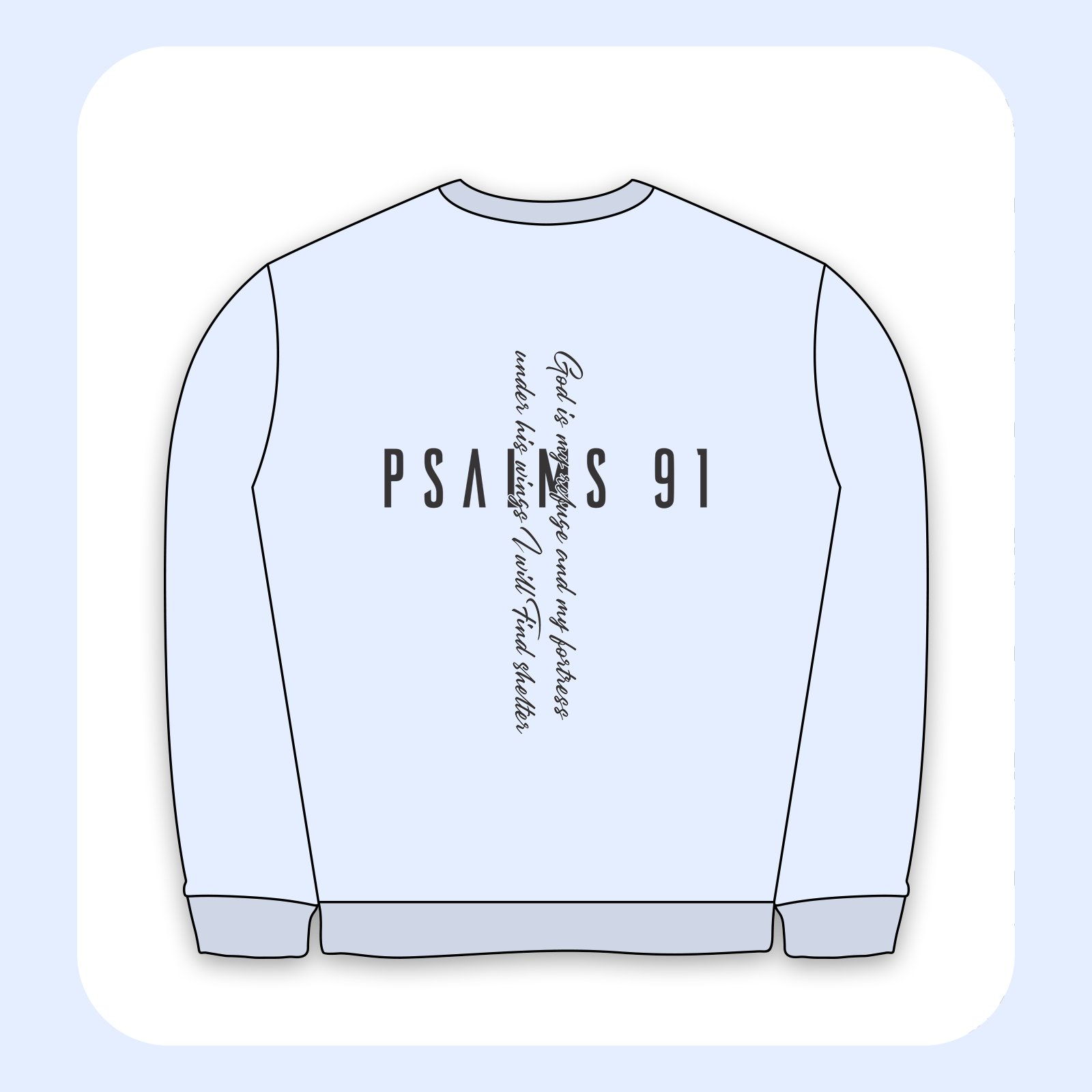 طرح سیلک Psaims مناسب چاپ روی پشت لباس