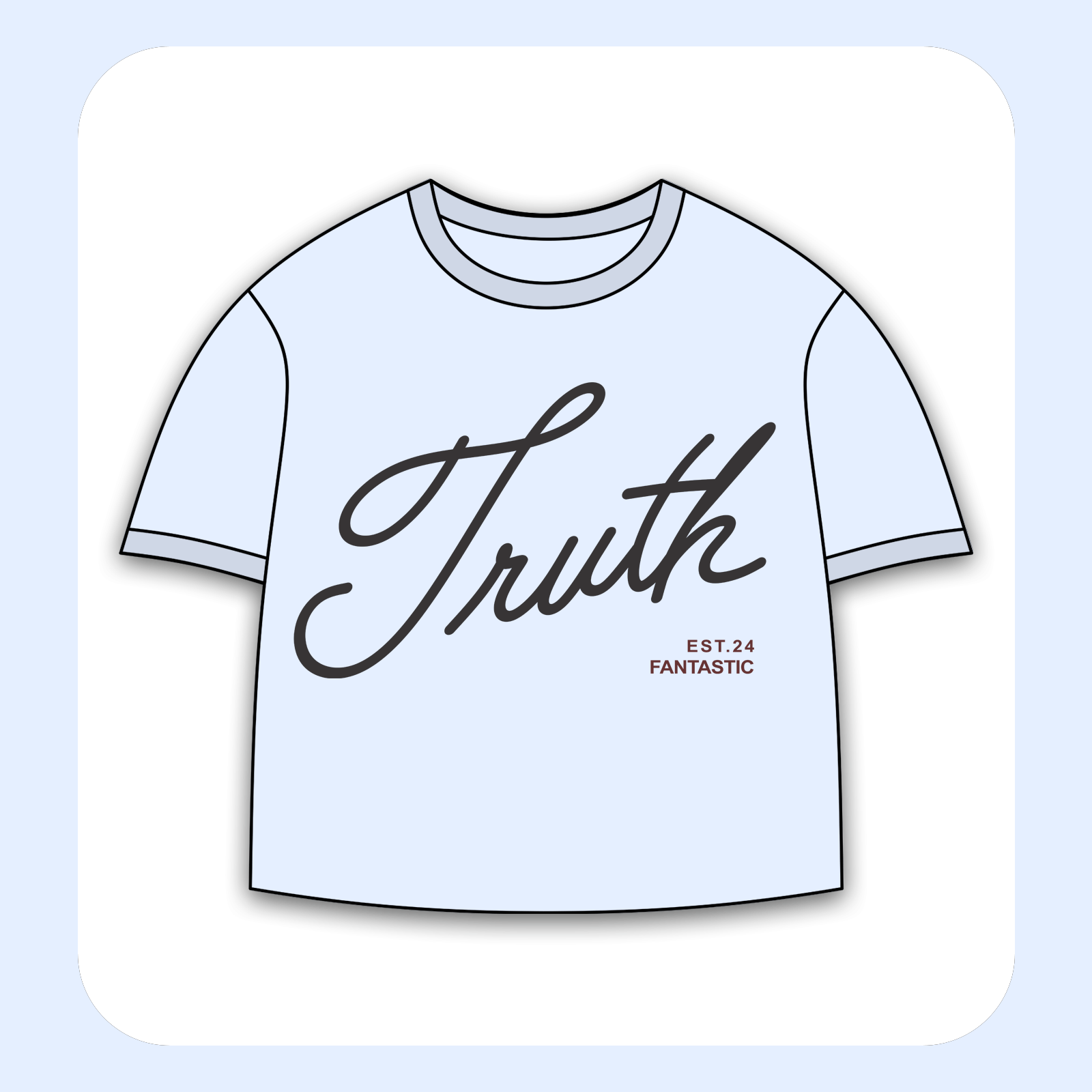 طرح سیلک Truth مناسب چاپ روی پیش تیشرت