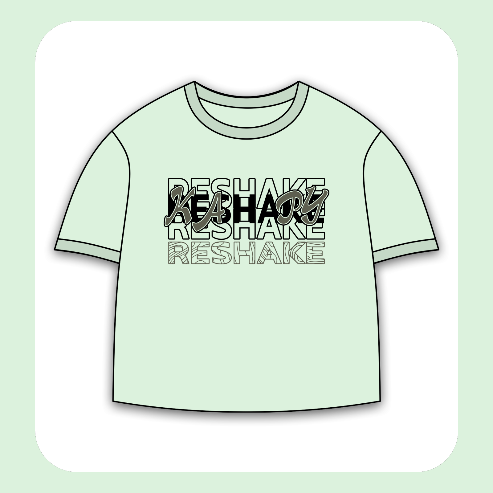 طرح سیلک Reshake مناسب چاپ روی پیش تی‌شرت