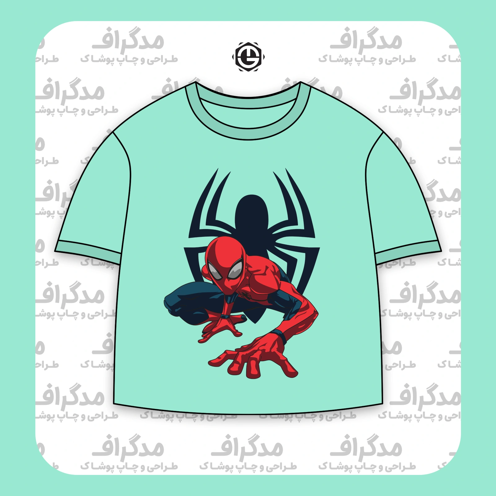 طرح سیلک Spiderman اسپایدرمن مرد عنکبوتی آماده چاپ روی تیشرت