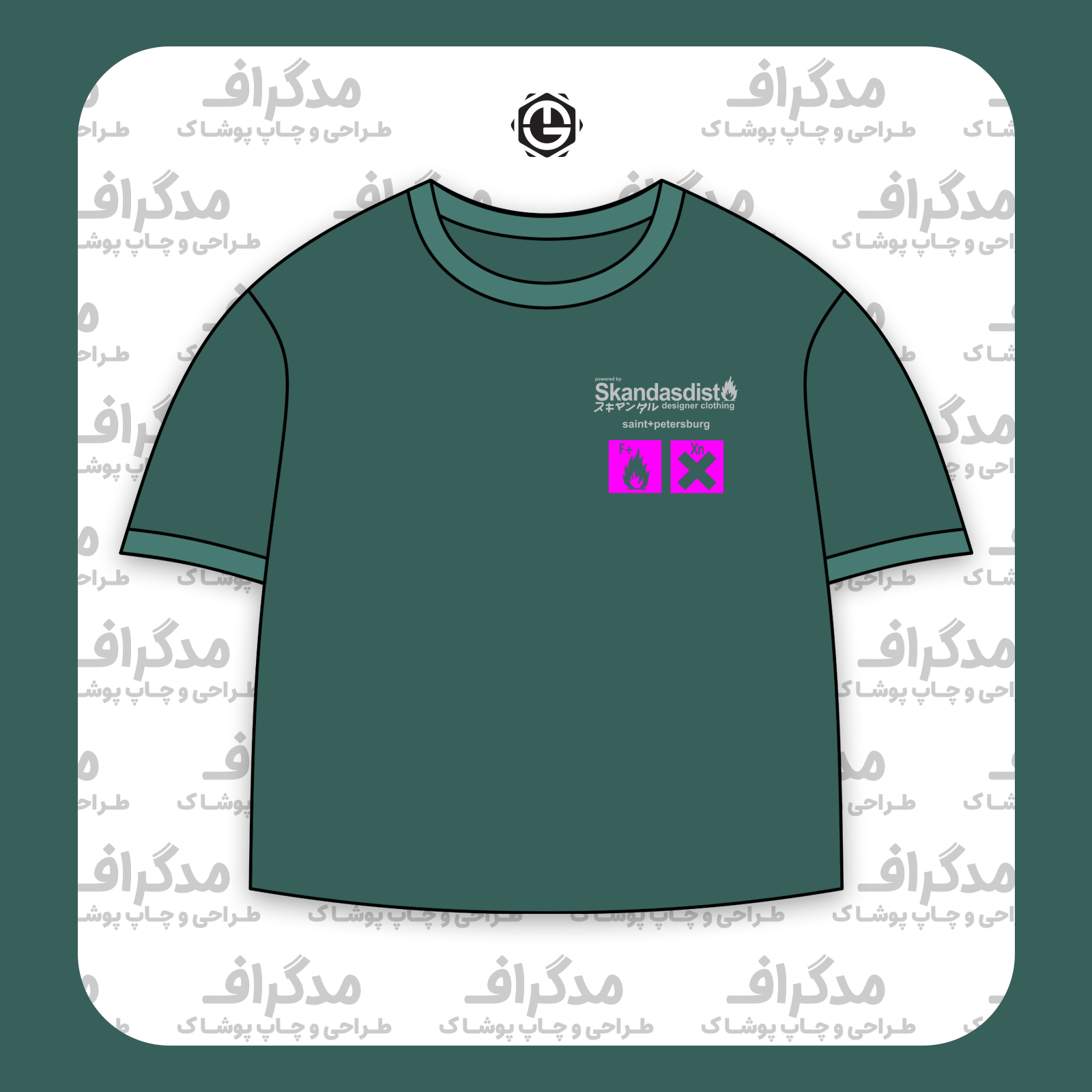 طرح سیلک Scandalist Saint Petersburg مناسب چاپ روی گوشه سینه تیشرت