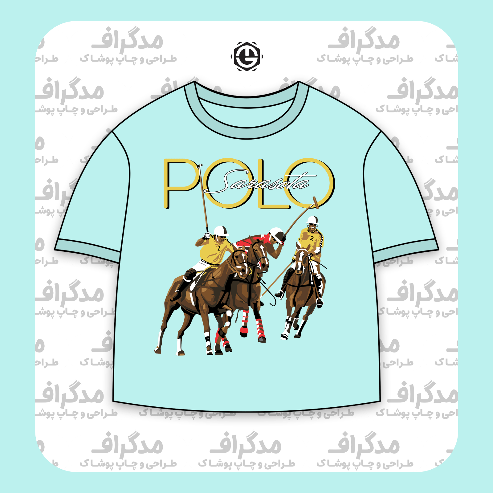 طرح سیلک Sarasota Polo Club مناسب چاپ روی تیشرت