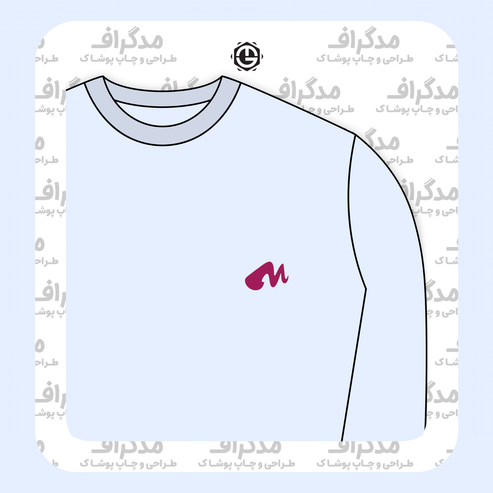 طرح سیلک M مناسب چاپ روی پیش تیشرت