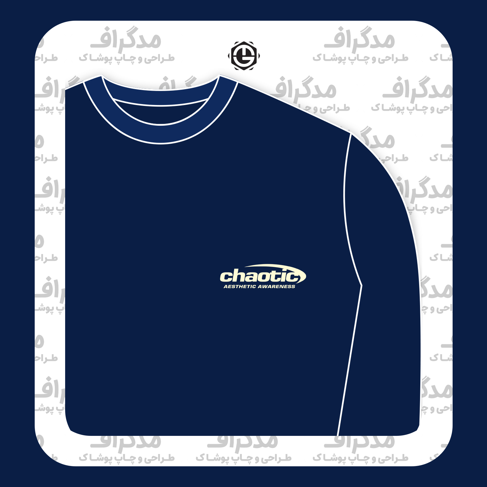 طرح سیلک Chaotic مناسب چاپ روی گوشه سینه تیشرت