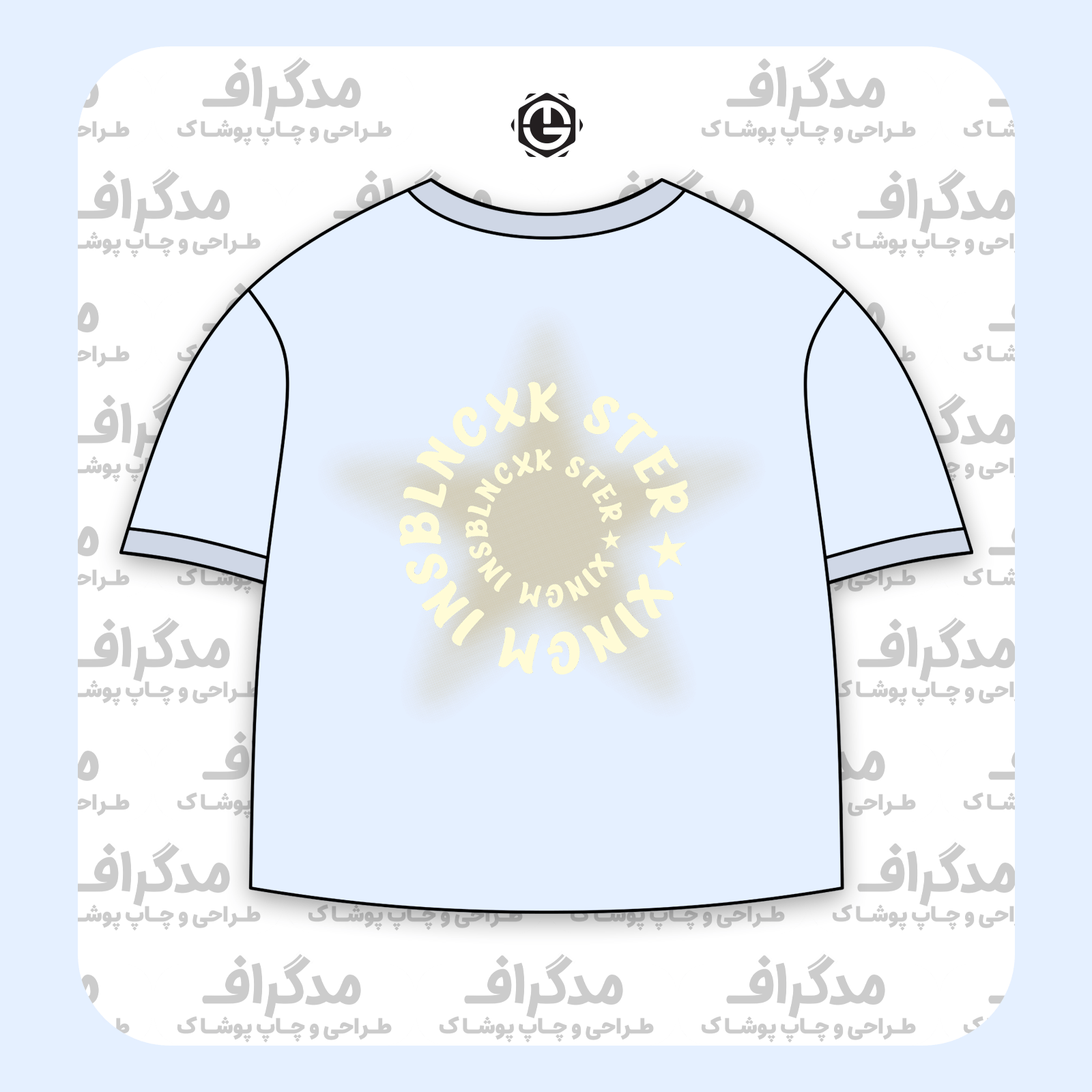 طرح سیلک Xingm مناسب چاپ روی پشت تیشرت