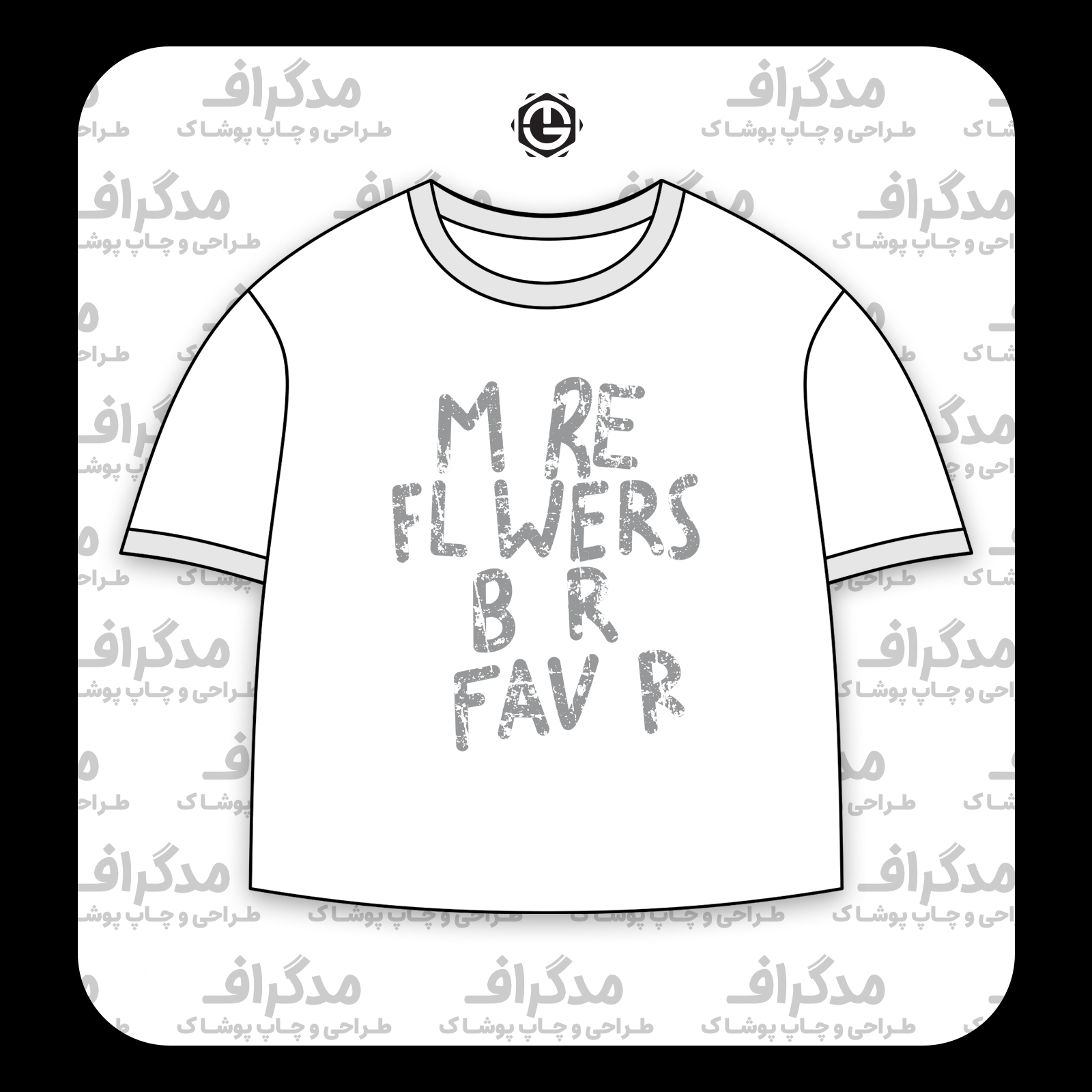 طرح سیلک More Flowers مناسب چاپ روی پیش تیشرت