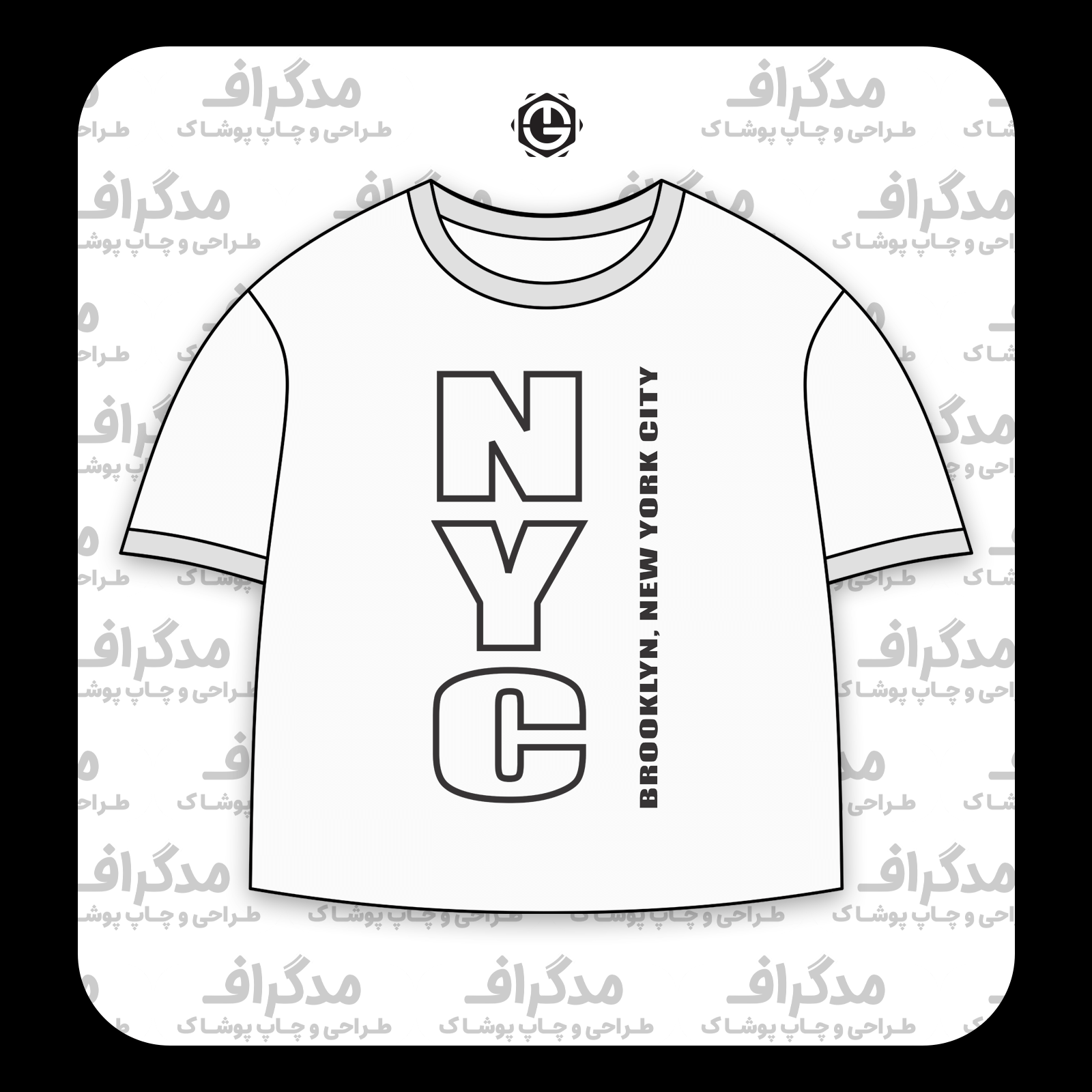 طرح سیلک Brooklyn NYC مناسب چاپ روی پیش تیشرت