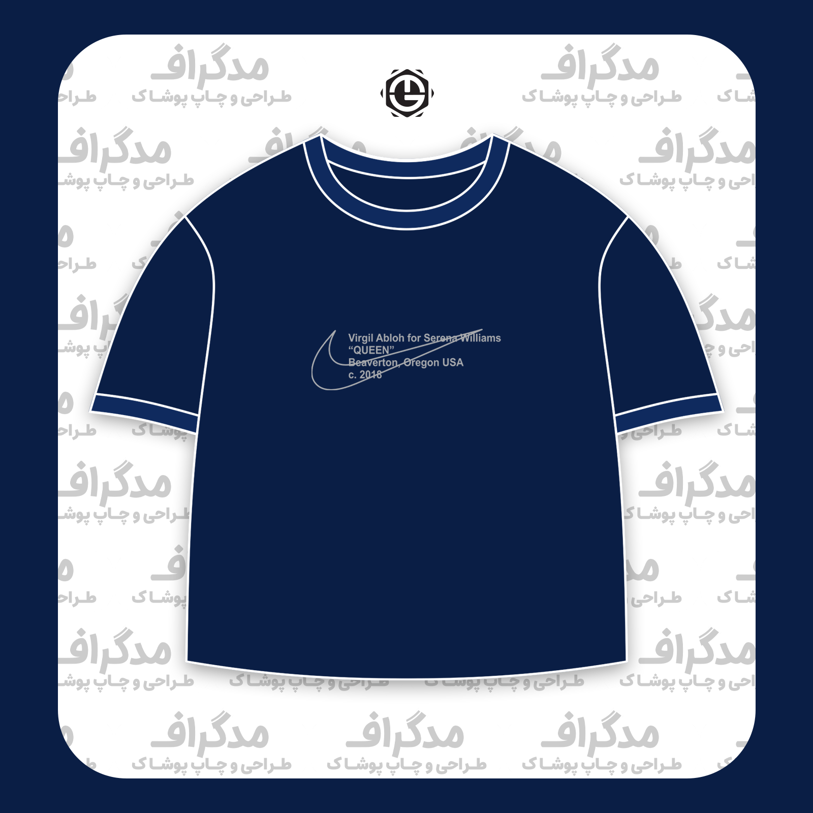 طرح سیلک نایکی Serena Williams مناسب چاپ روی پیش تیشرت