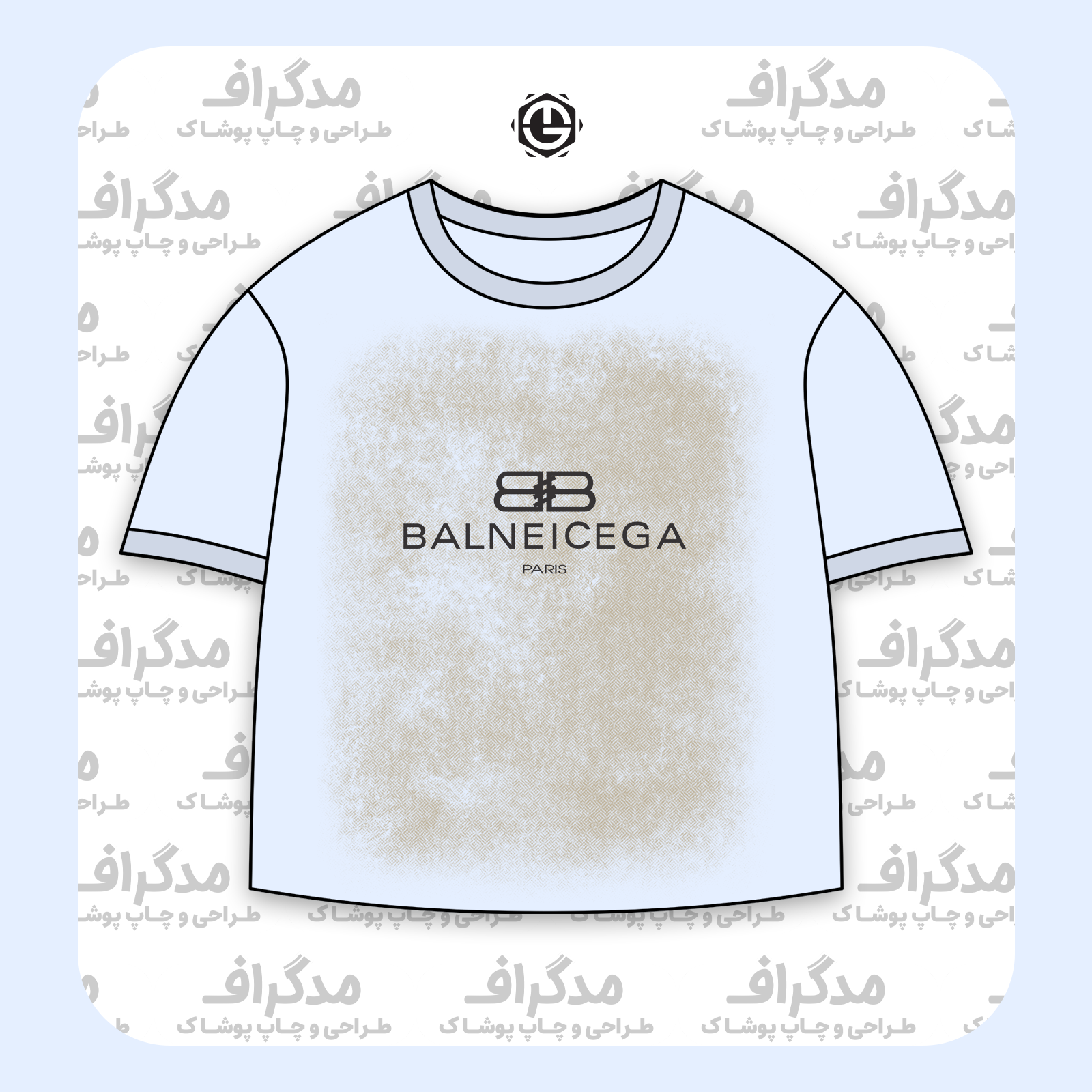 طرح سیلک Balenciaga Paris مناسب چاپ روی پیش تیشرت