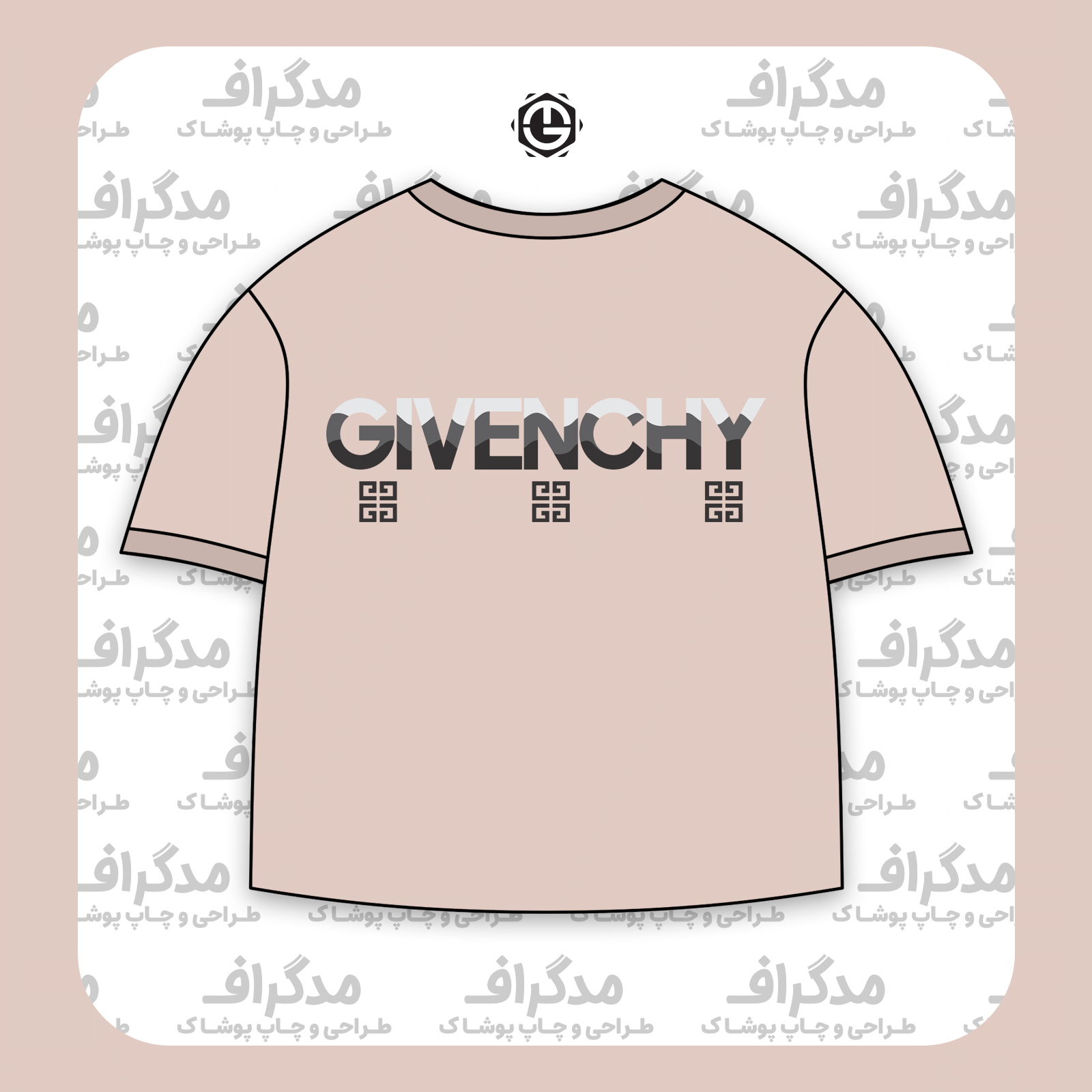 طرح سیلک Givenchy مناسب چاپ روی پشت تیشرت