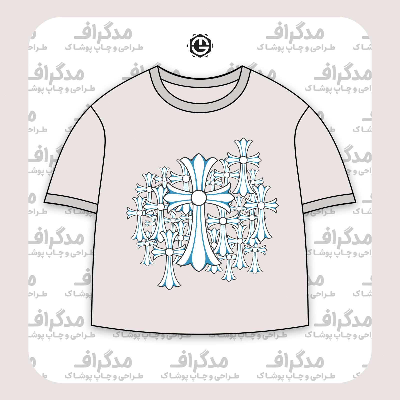 طرح سیلک باغ صلیب