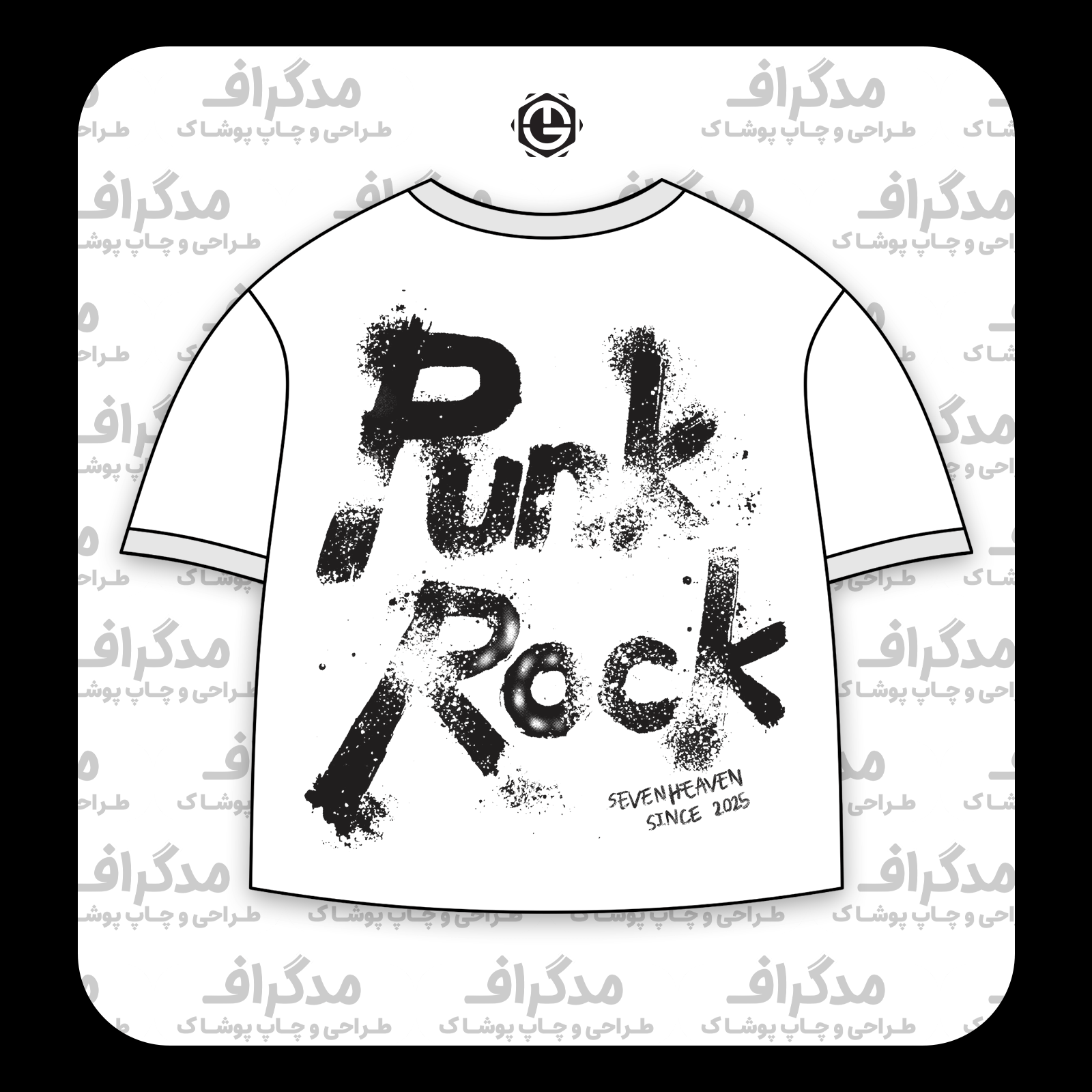 طرح سیلک Punk Rock مناسب چاپ روی پشت تیشرت