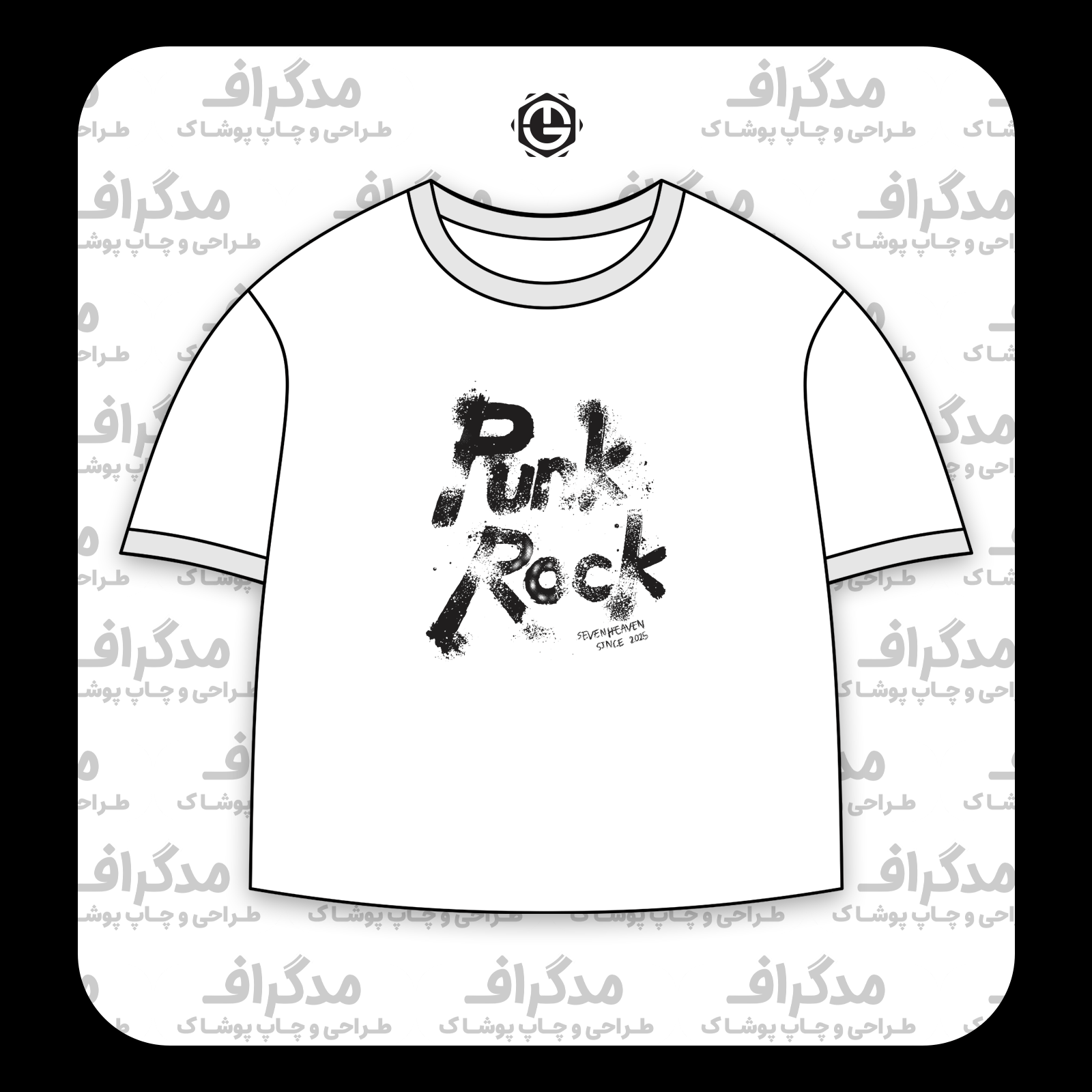 طرح سیلک Punk Rock مناسب چاپ روی پیش تیشرت