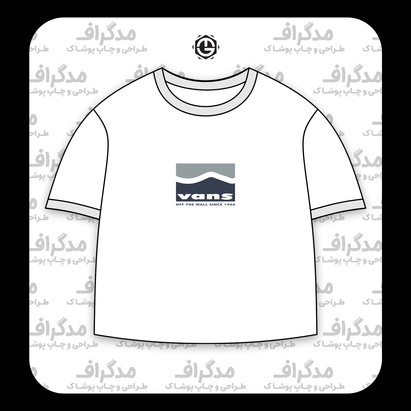 طرح سیلک Vans 1966 مناسب چاپ روی پیش تیشرت