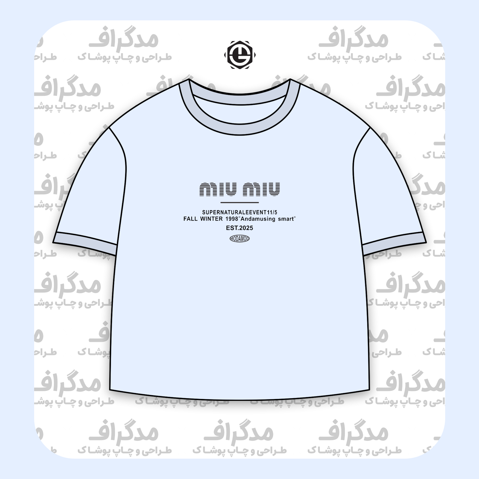 طرح سیلک MiuMiu Super Natural مناسب چاپ روی پیش تیشرت