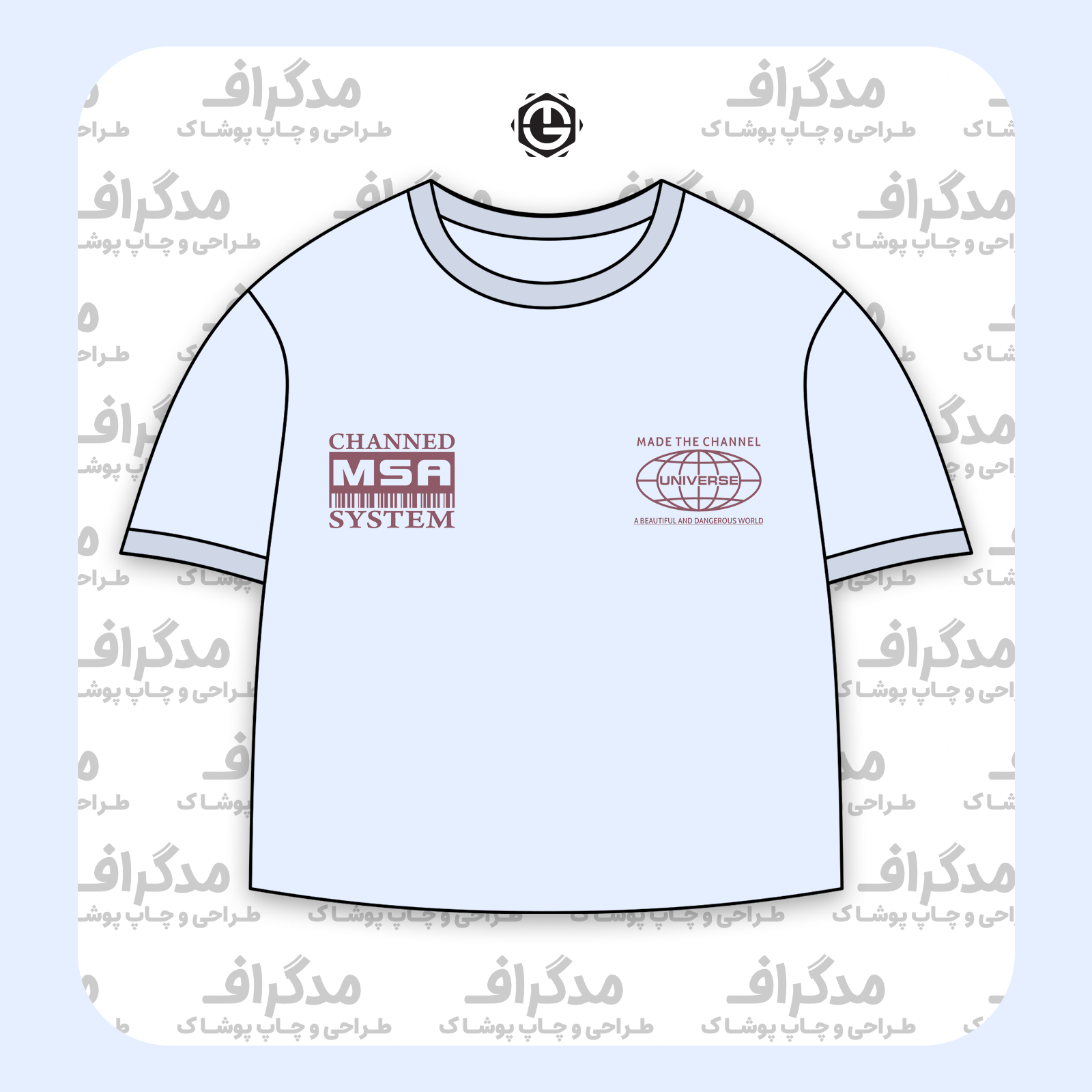 طرح سیلک Channel MSA مناسب چاپ روی پیش تیشرت