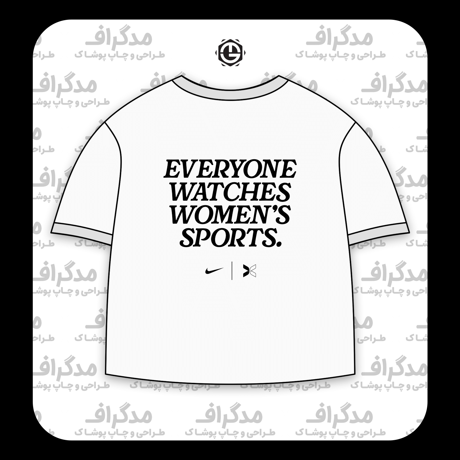 طرح سیلک Women Sports مناسب چاپ روی پشت تیشرت