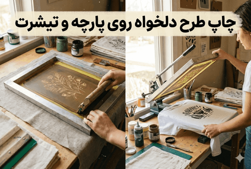 چاپ طرح دلخواه روی پارچه و تیشرت