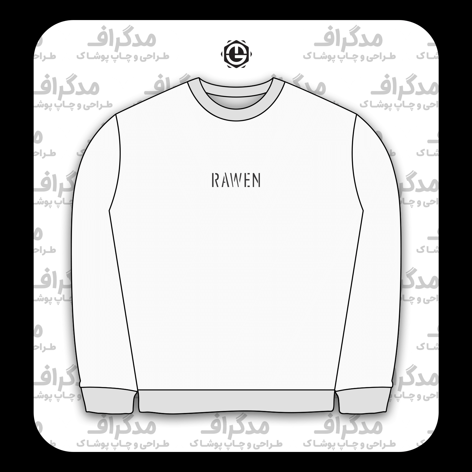 طرح سیلک Rawen مناسب چاپ روی پیش تیشرت