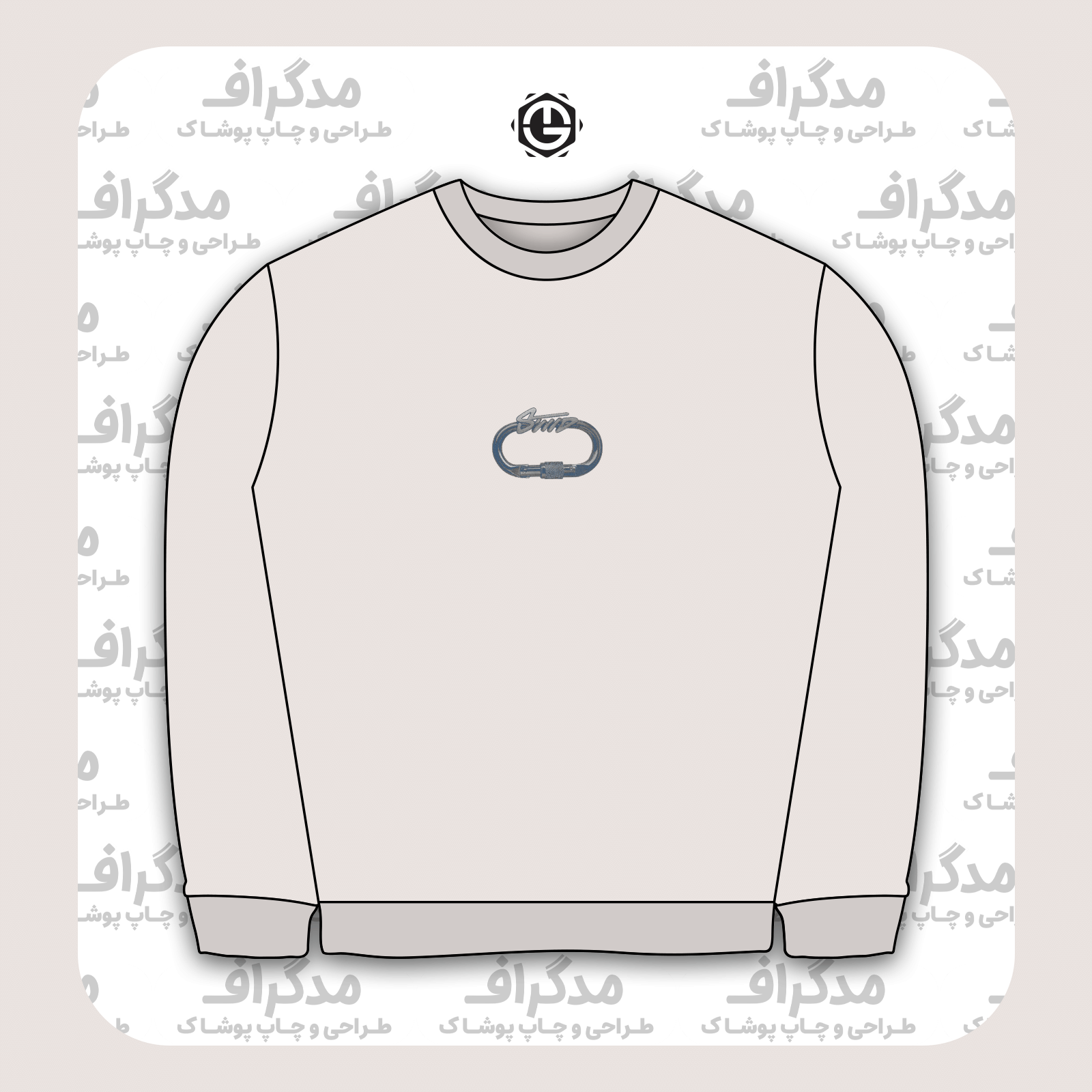 طرح سیلک قفل STWD مناسب چاپ روی پیش لباس