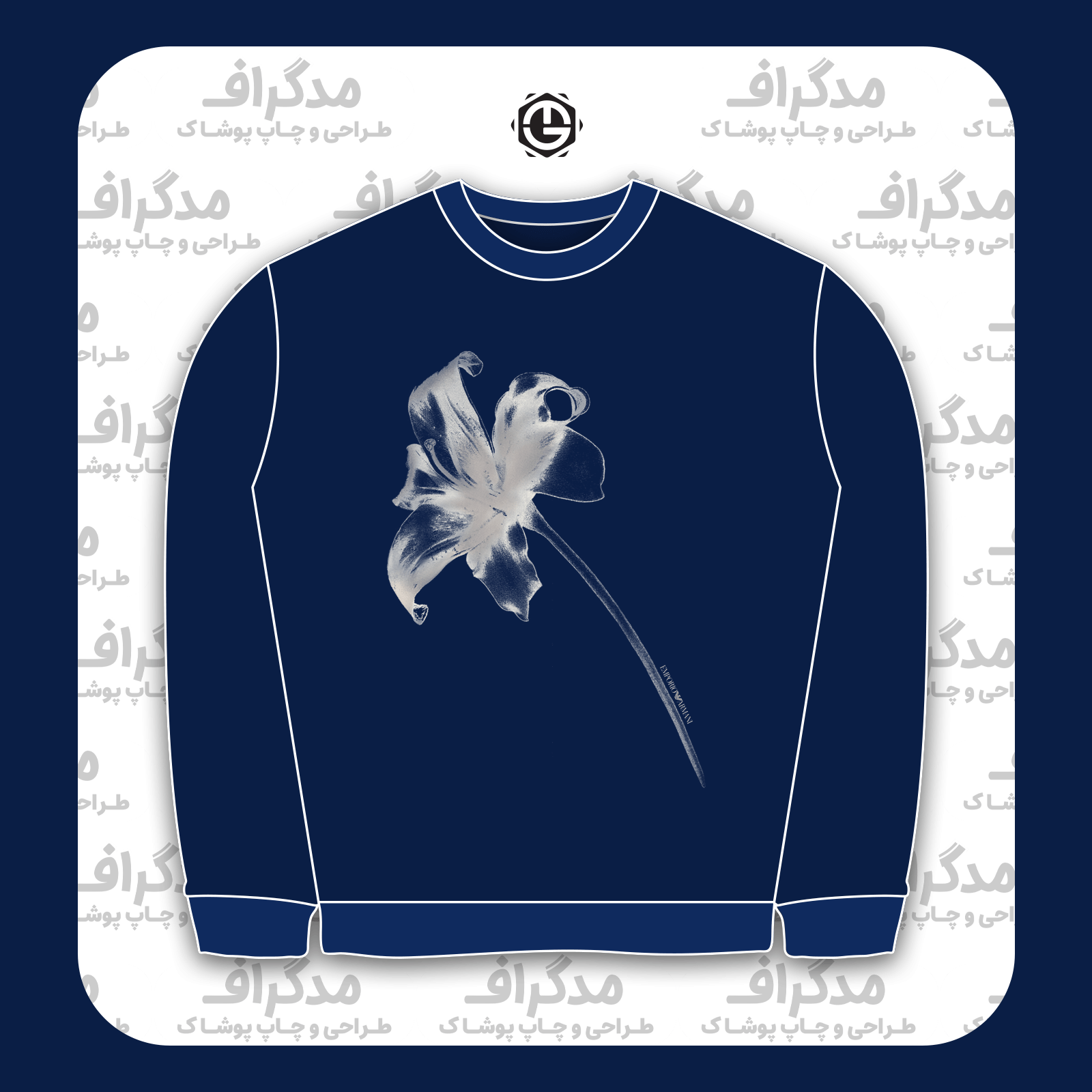 طرح سیلک گل‌ سوسن مناسب چاپ روی پیش لباس