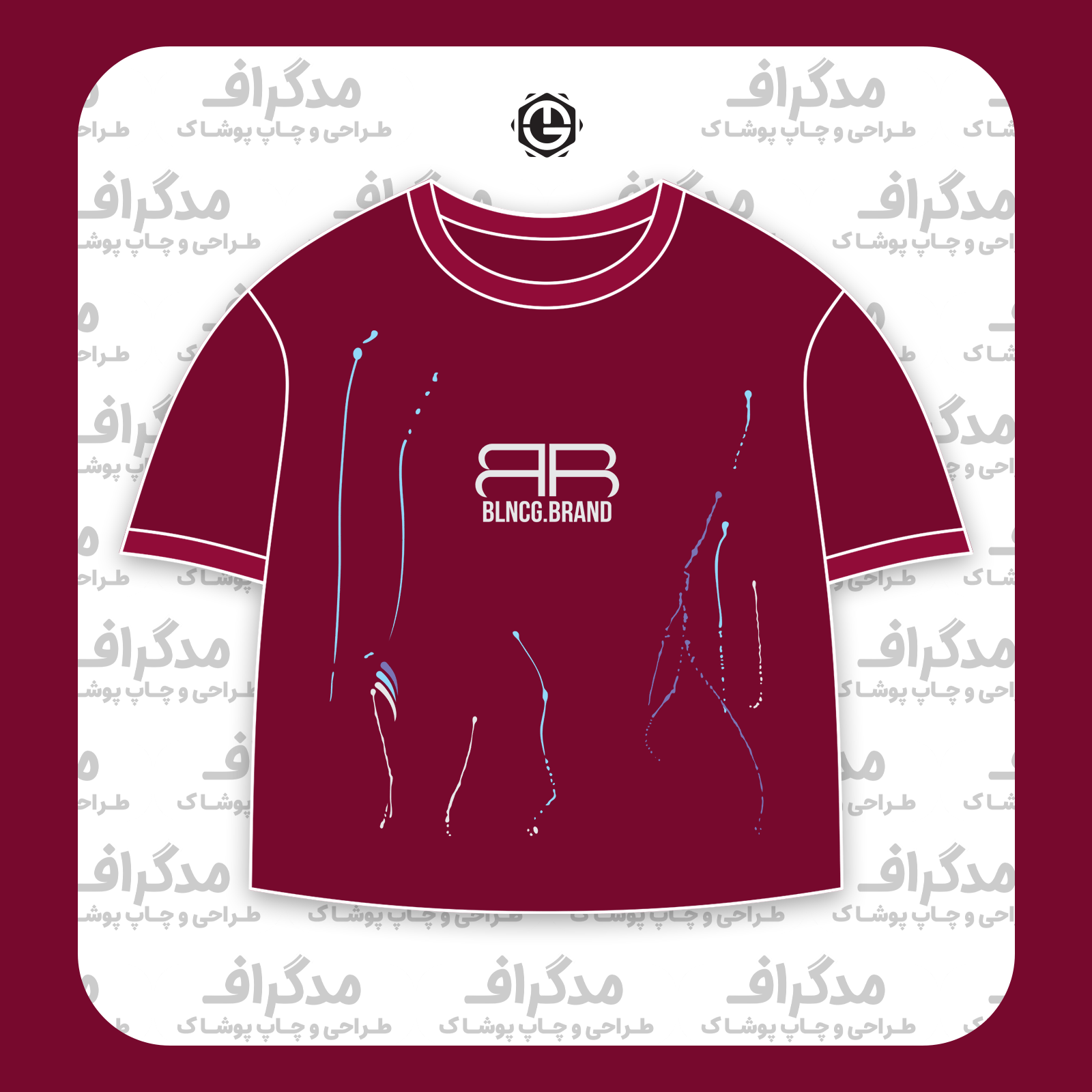 طرح سیلک Balenciaga Brand مناسب چاپ روی پیش پوشاک