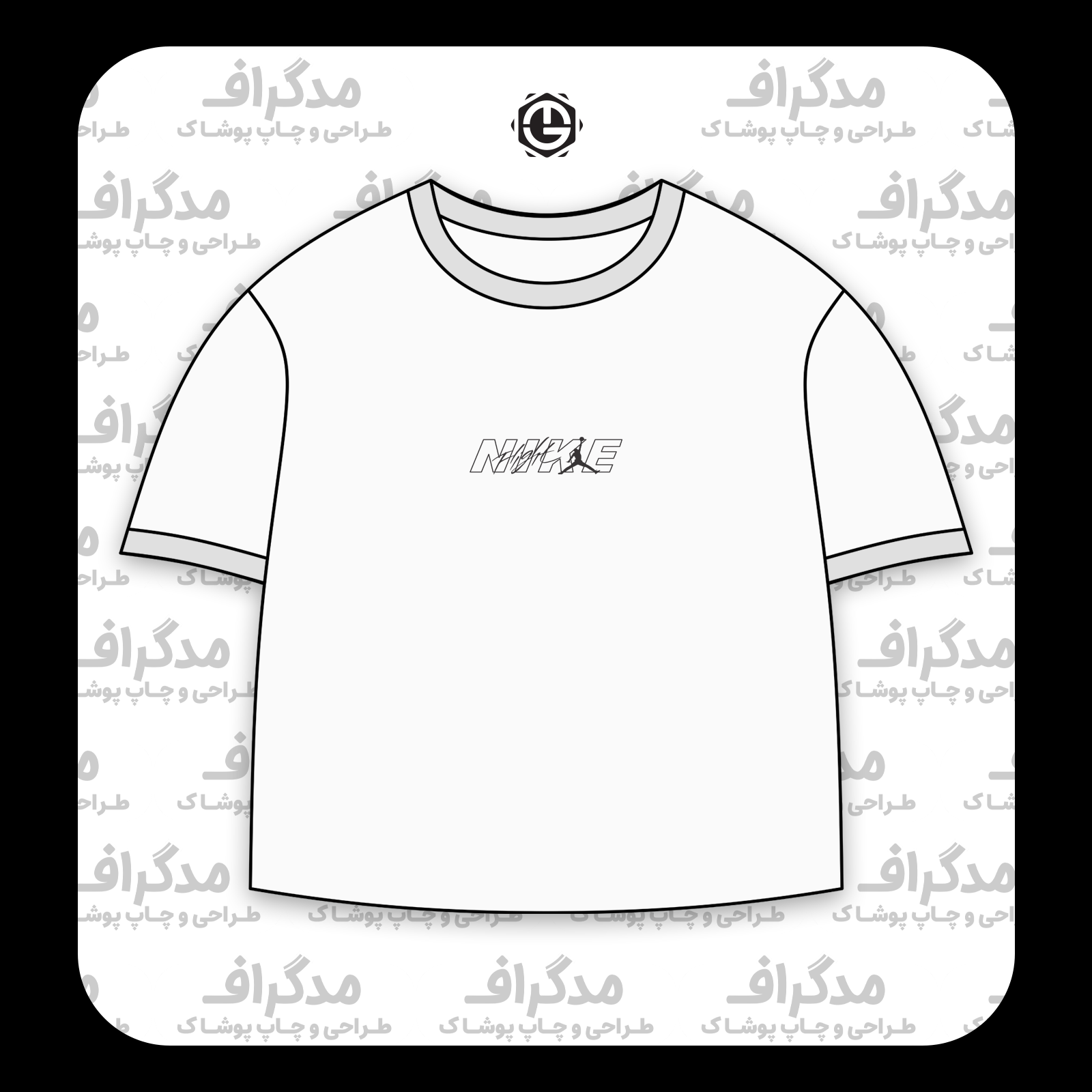 طرح سیلک بسکتبال Nike مناسب چاپ روی پیش پوشاک