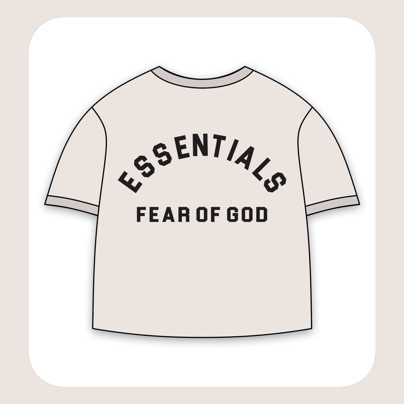 طرح سیلک Essentials Fear of God مناسب چاپ روی پشت پوشاک