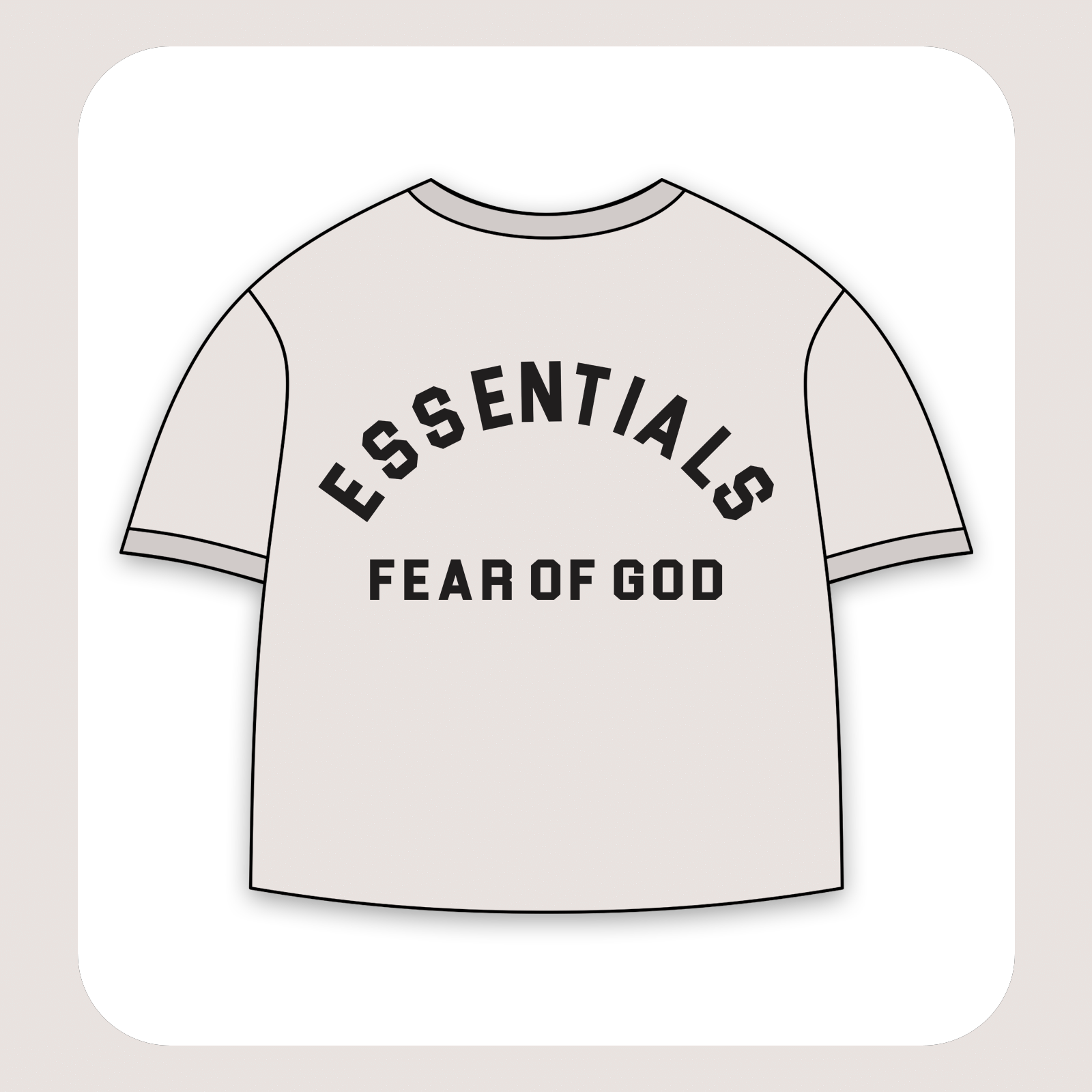 طرح سیلک Essentials Fear of God مناسب چاپ روی پشت پوشاک