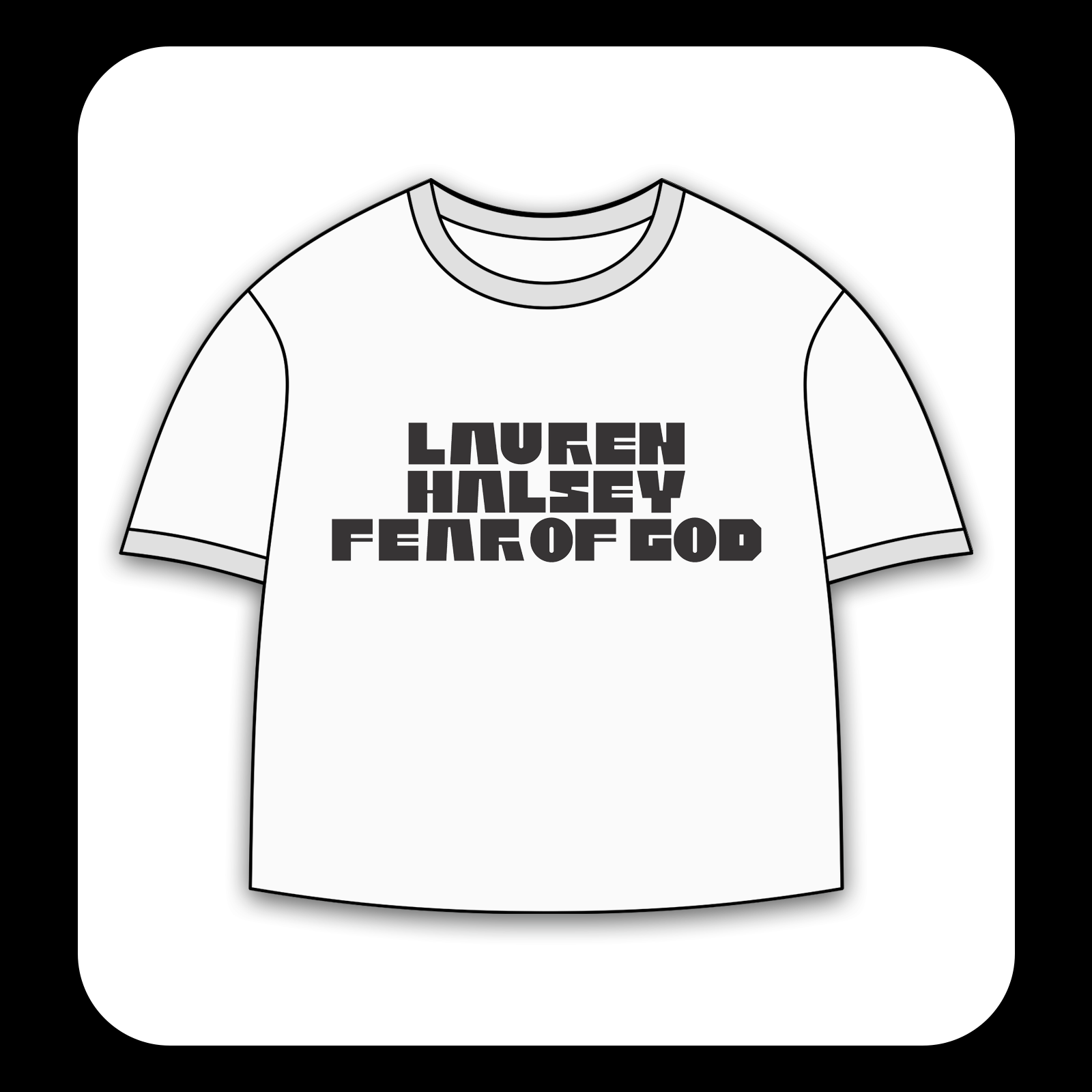 طرح سیلک Lauren Fear of God مناسب چاپ روی پیش تیشرت