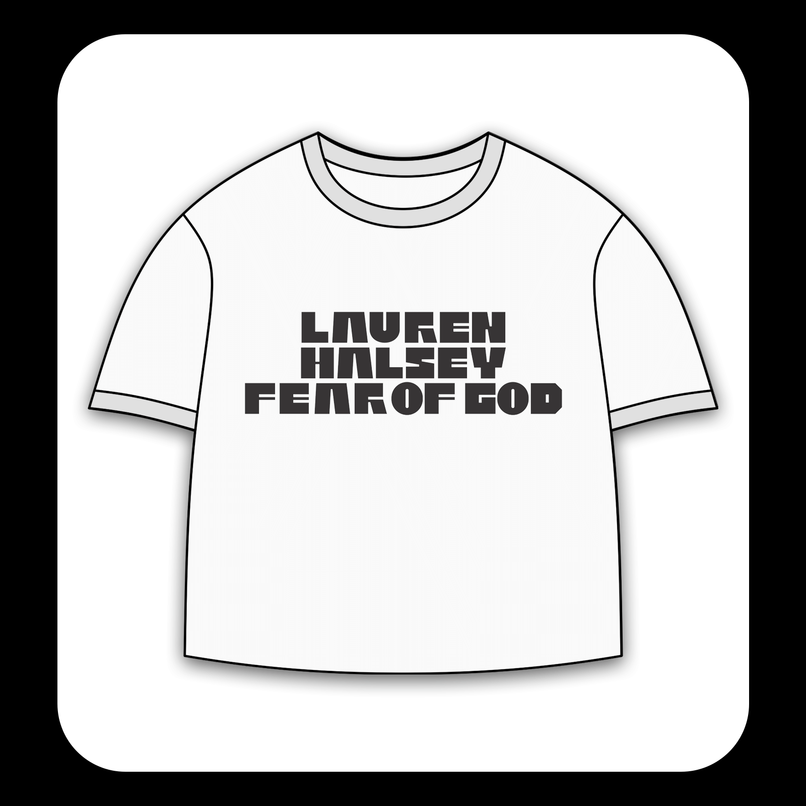 طرح سیلک Lauren Fear of God مناسب چاپ روی پیش تیشرت