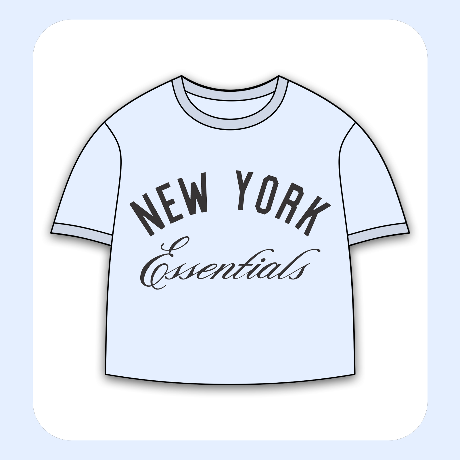 طرح سیلک New York Essentials مناسب چاپ روی پیش لباس