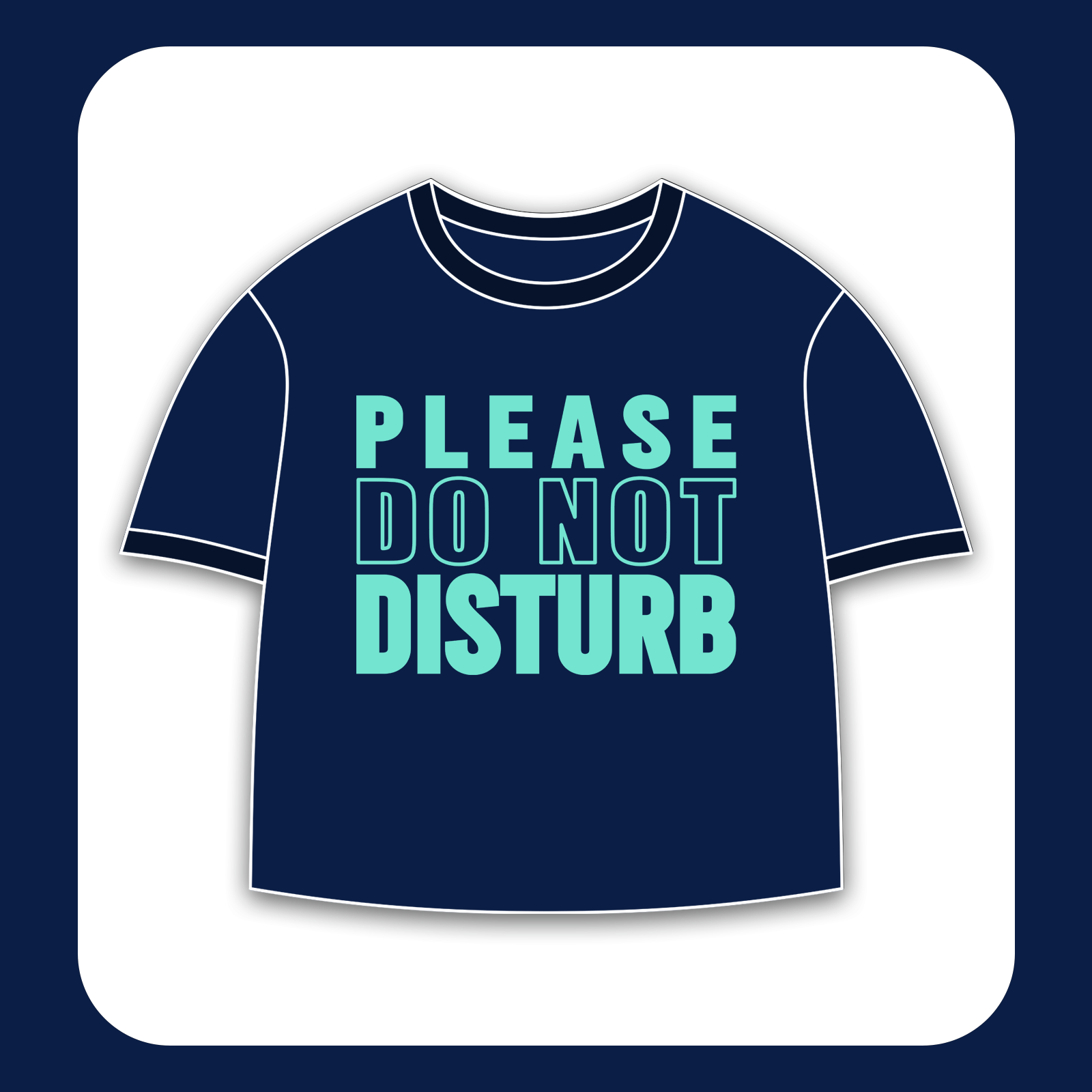طرح سیلک Do not Disturb منتاسب چاپ روی پیش تیشرت