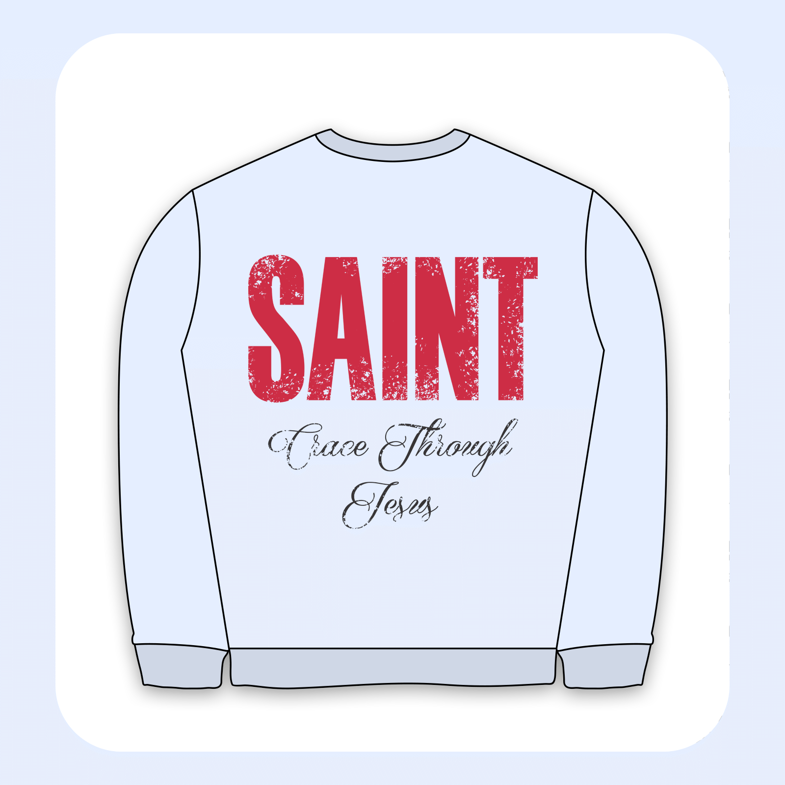 طرح سیلک Saint Jesus مناسب چاپ روی پشت پلیور