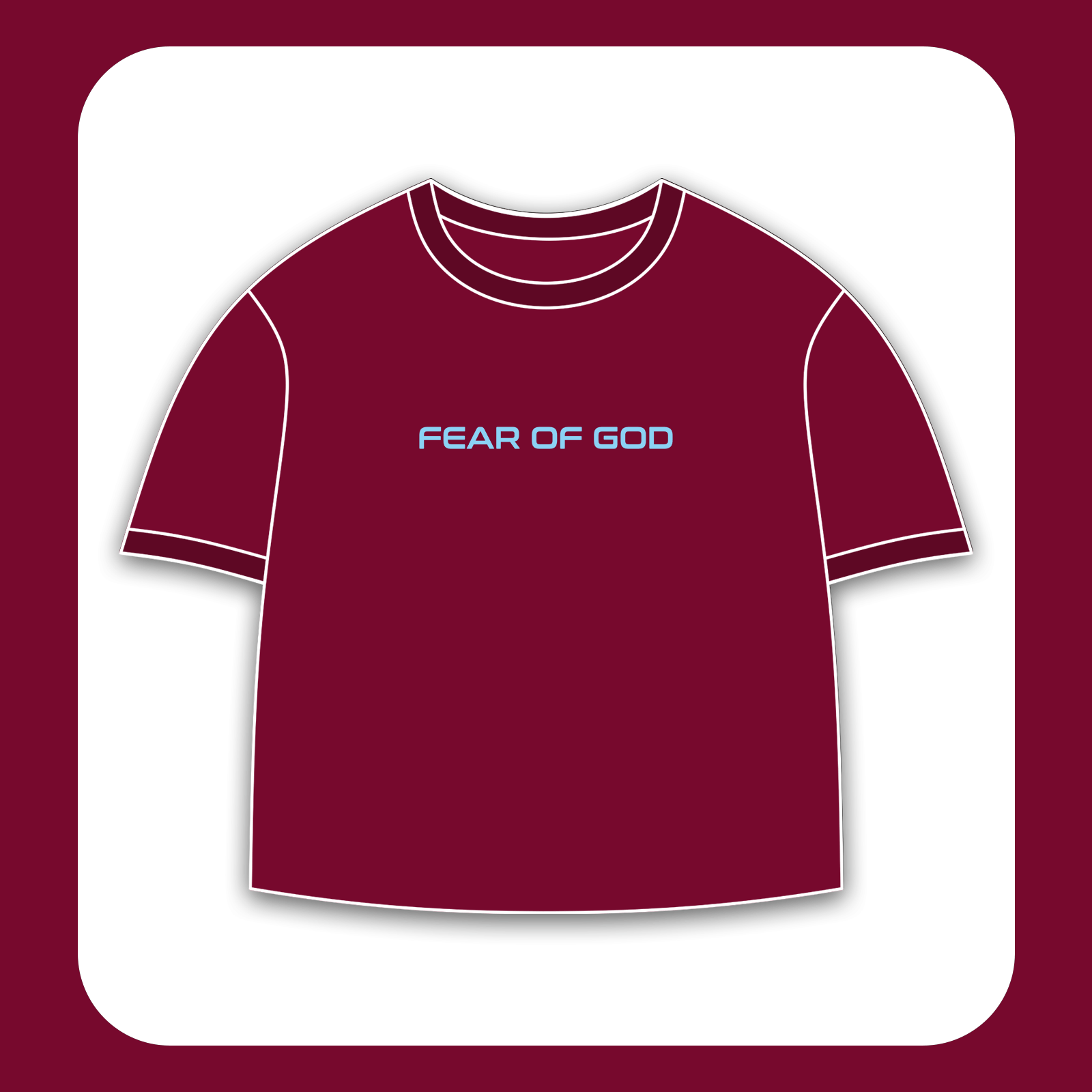 طرح سیلک Fear of God مناسب چاپ روی پیش تیشرت