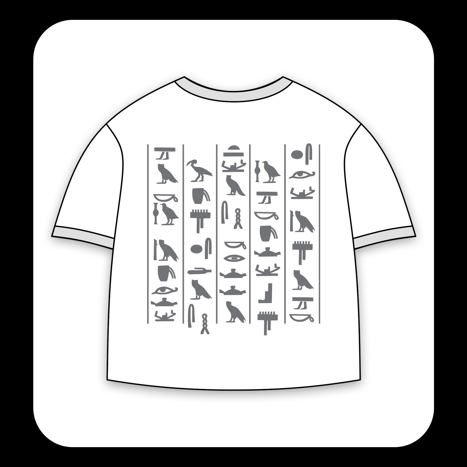 طرح سیلک هیروگلیف مناسب چاپ روی پشت لباس