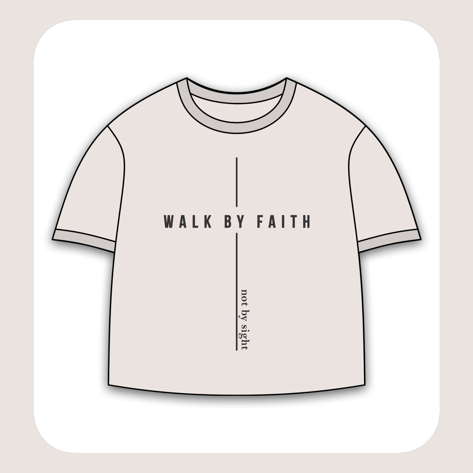 طرح سیلک Walk by Faith مناسب چاپ روی پیش تی‌شرت