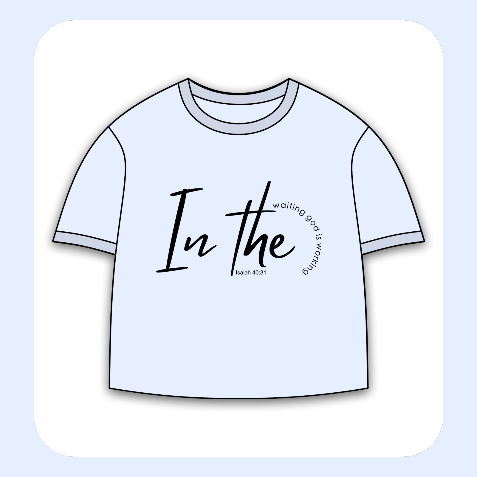 طرح سیلک Waiting God مناسب چاپ روی پیش لباس