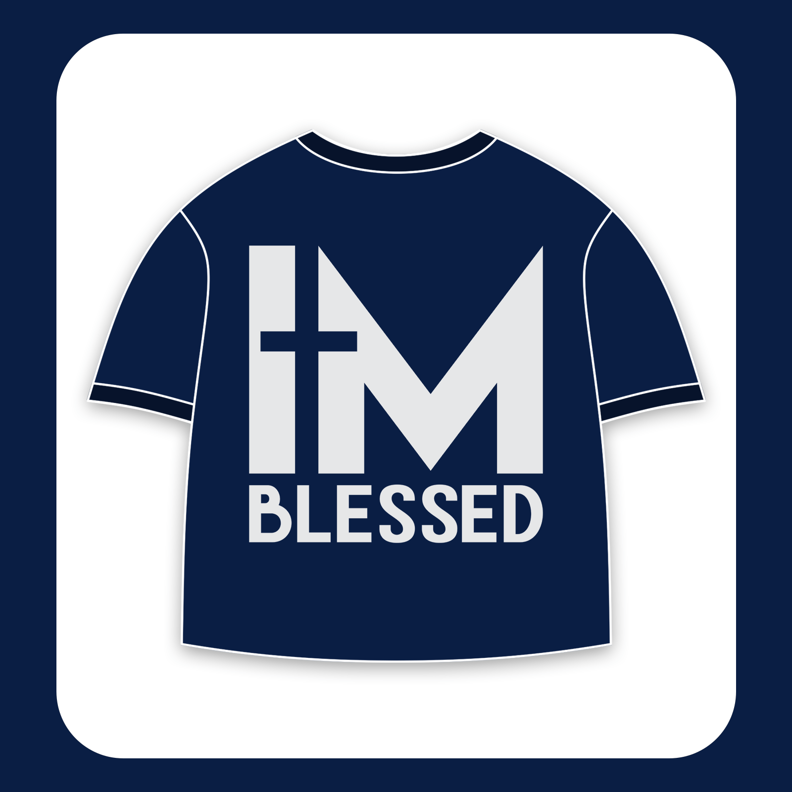 طرح سیلک Blessed مناسب چاپ روی پشت تی‌شرت