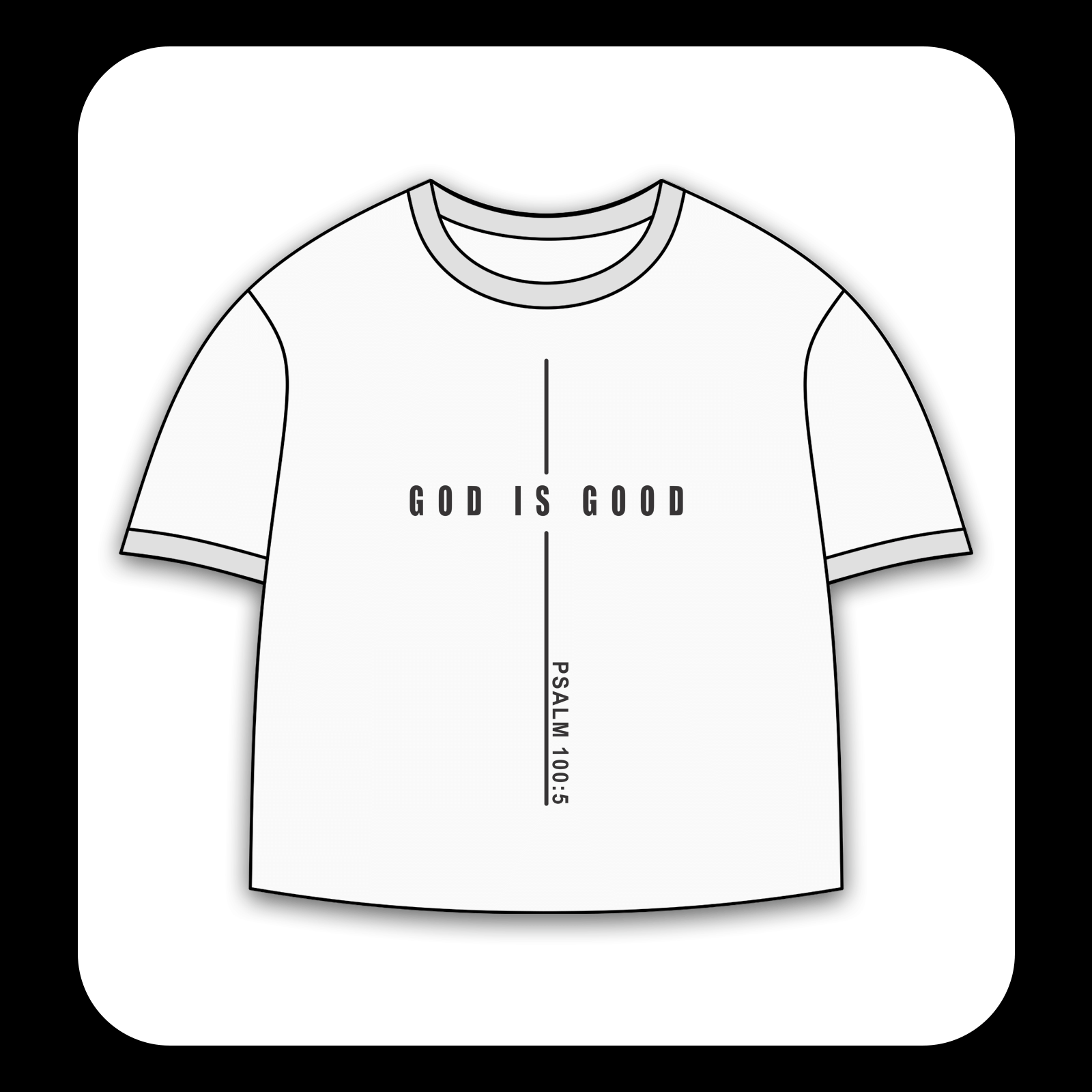 طرح سیلک God Is Good مناسب چاپ روی پیش پوشاک