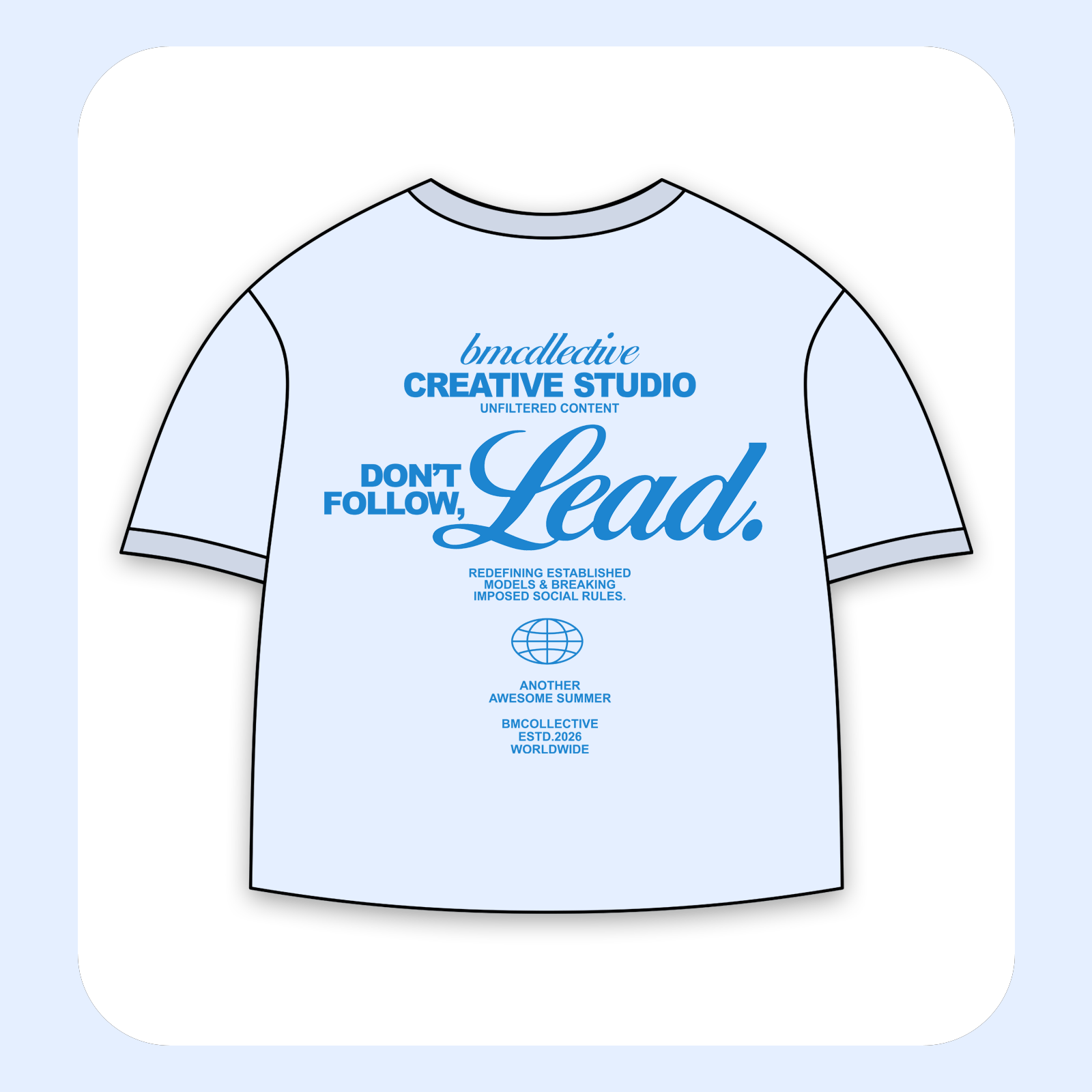 طرح سیلک BM Collective Lead مناسب چاپ روی پشت تیشرت