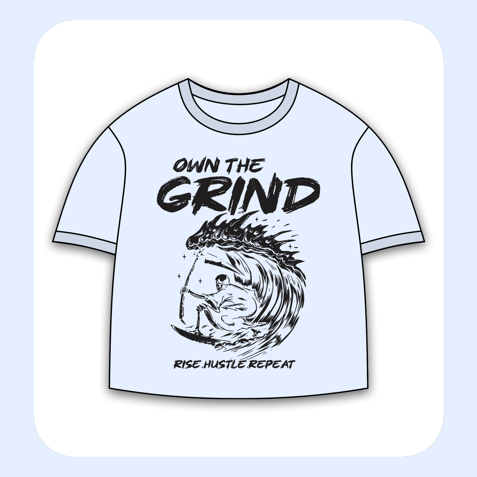 طرح سیلک Grind مناسب چاپ روی پیش کار