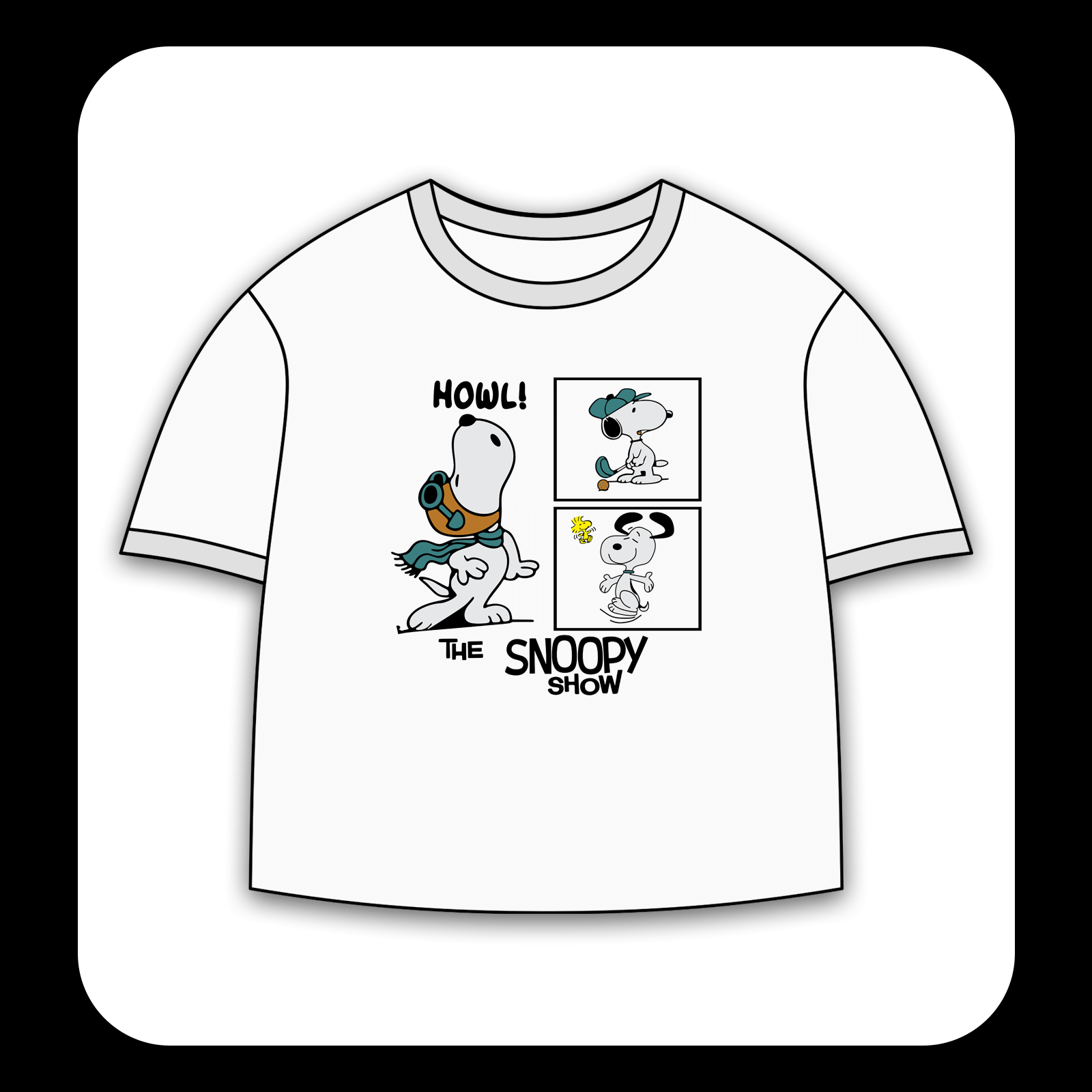 طرح سیلک Snoopy Show مناسب چاپ روی پیش تی‌شرت