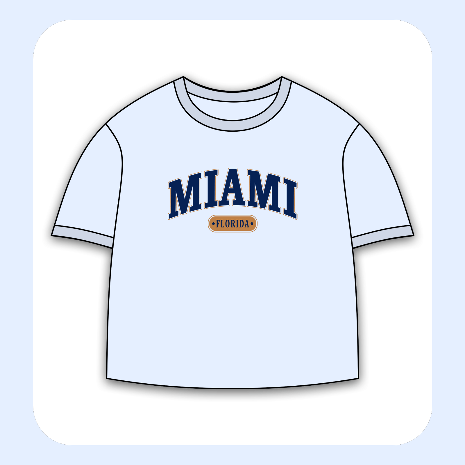 طرح سیلک Miami مناسب چاپ روی پیش لباس