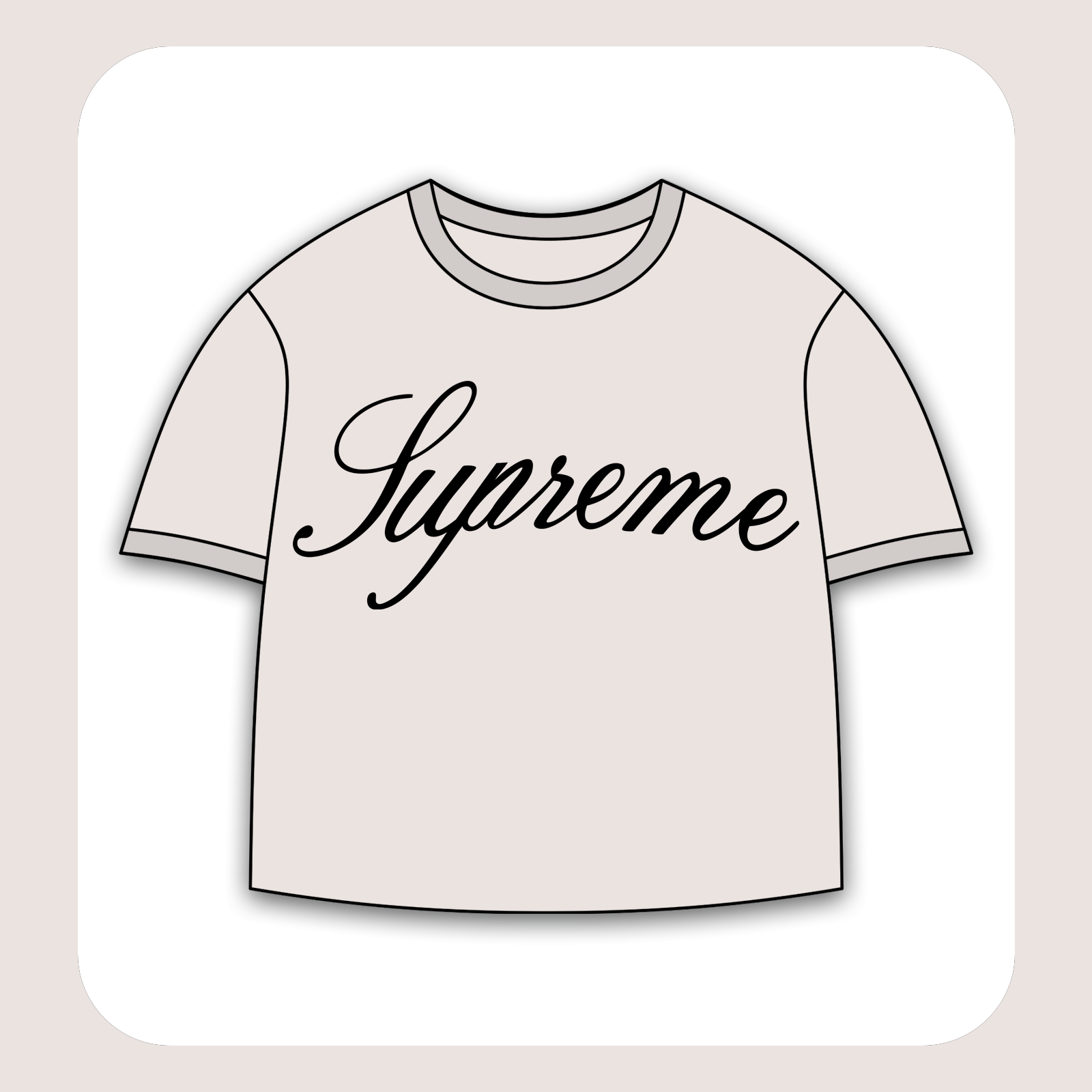 طرح سیلک Supreme مناسب چاپ روی پیش لباس